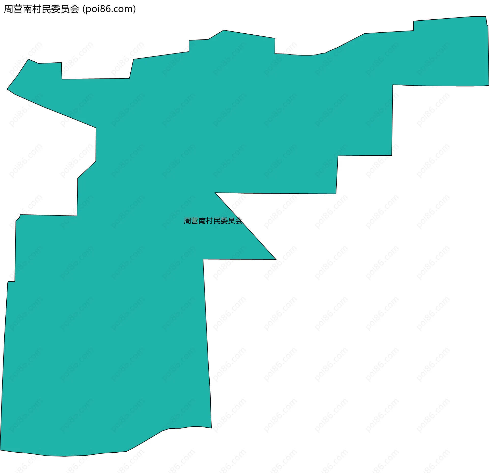 周营南村民委员会边界地图