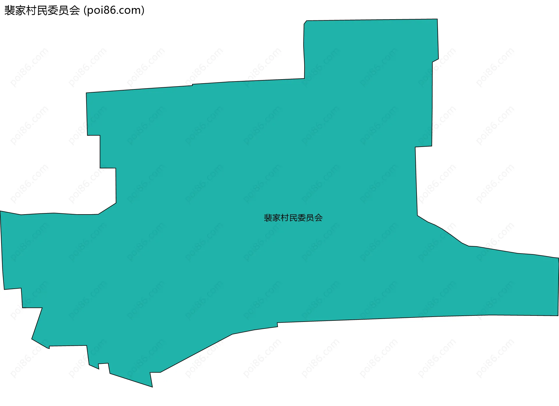 裴家村民委员会边界地图
