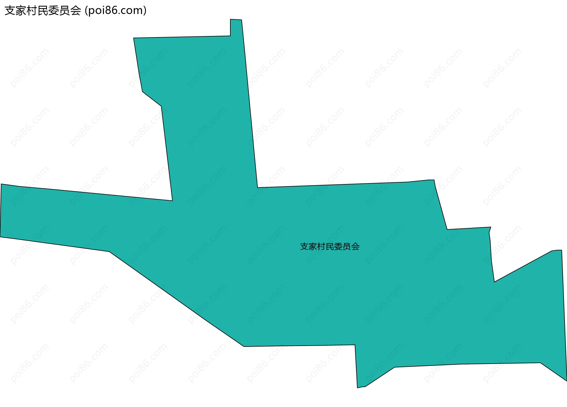 支家村民委员会边界地图