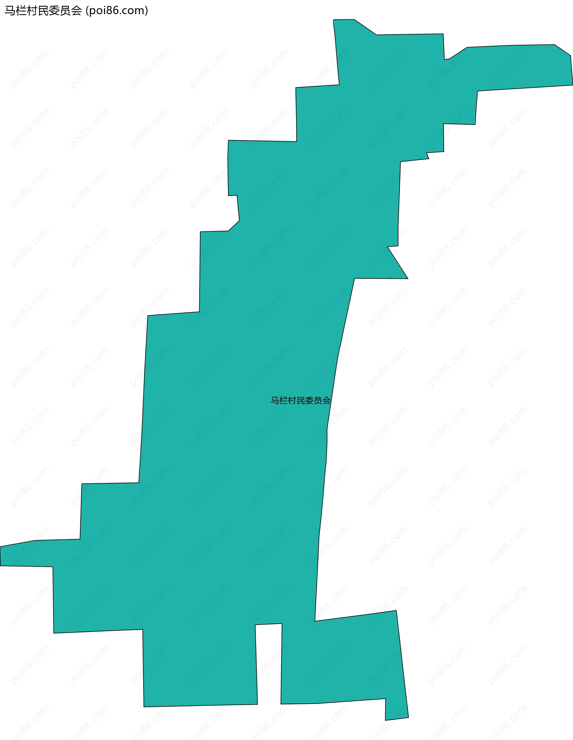 马栏村民委员会边界地图