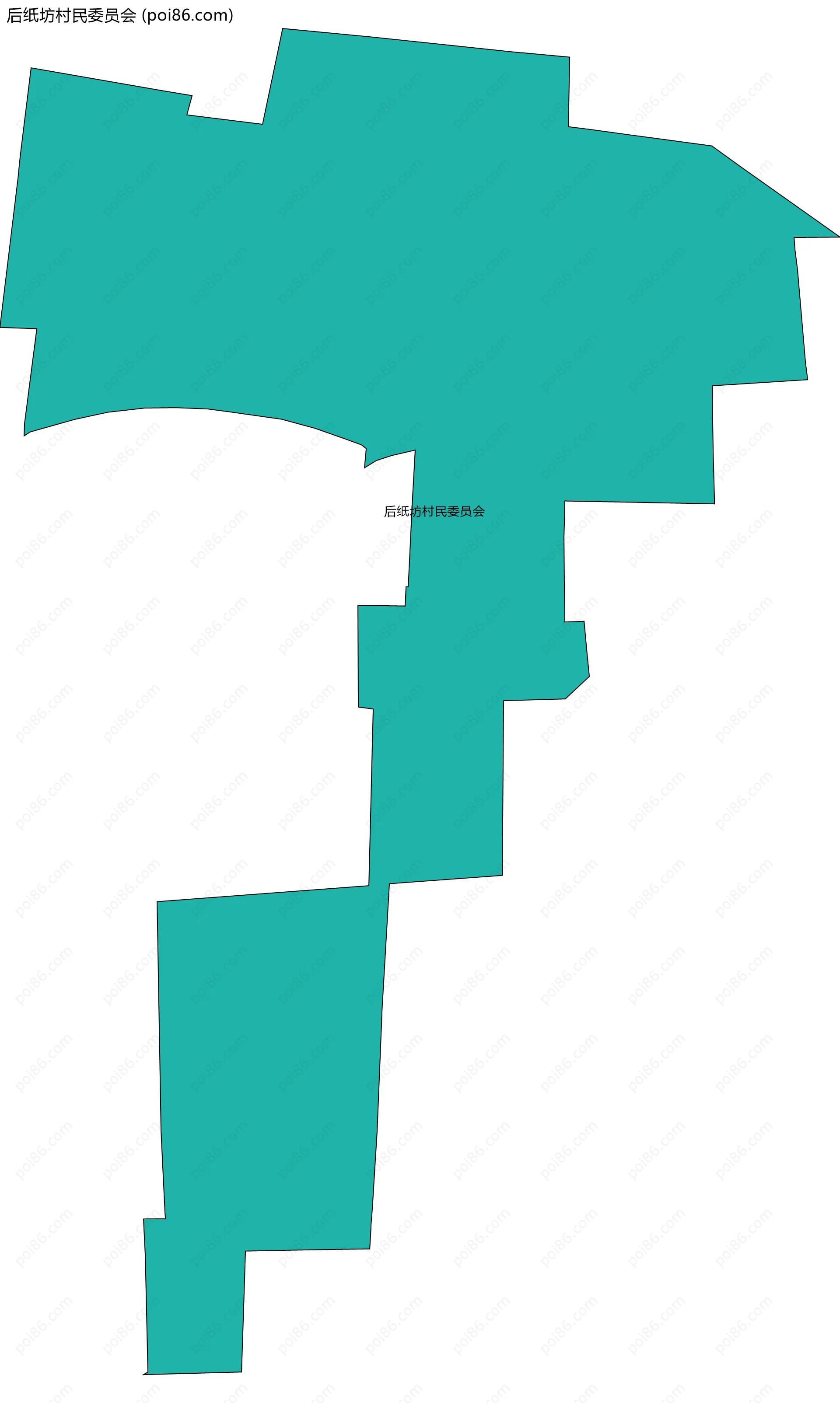 后纸坊村民委员会边界地图