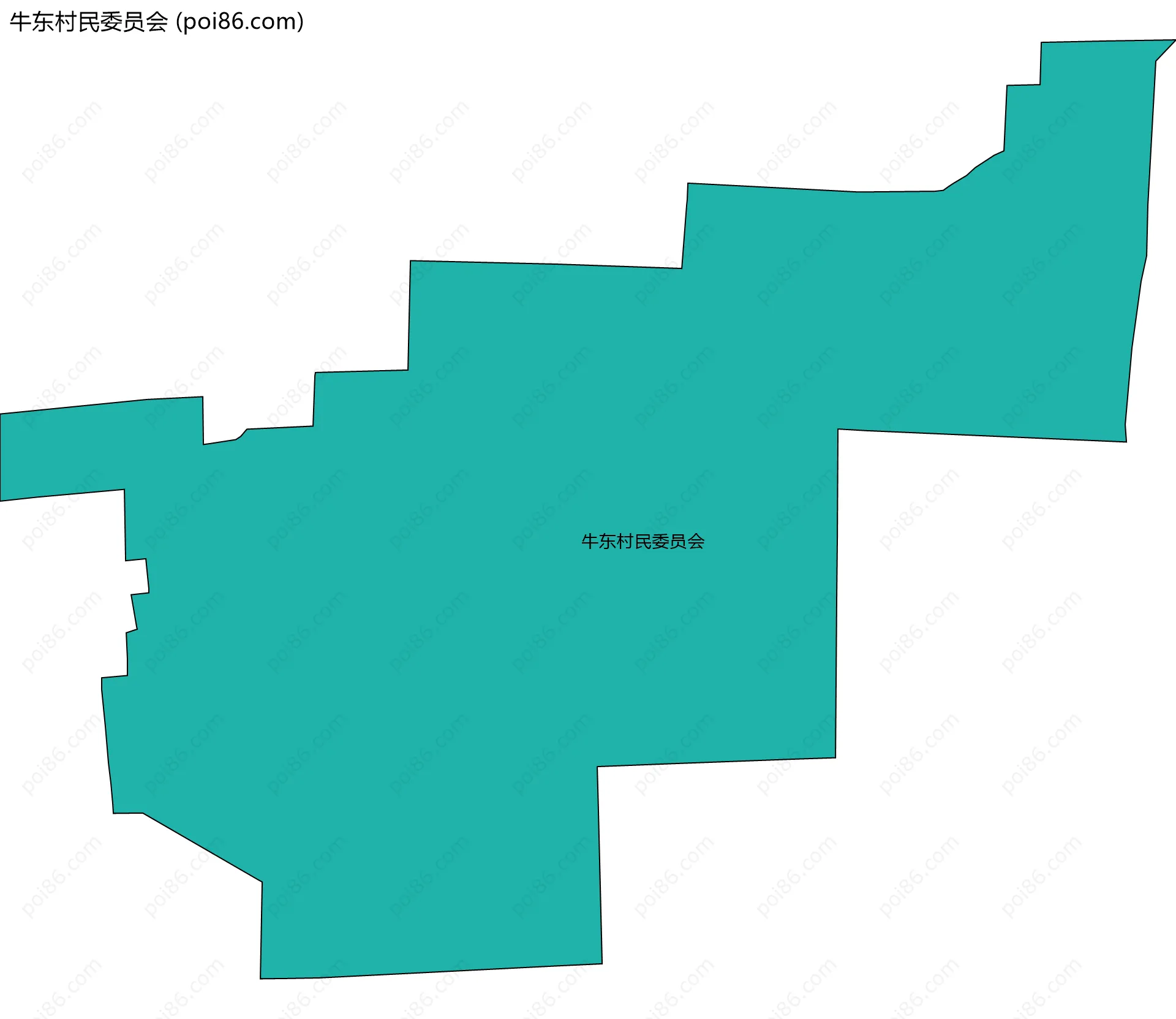 牛东村民委员会边界地图