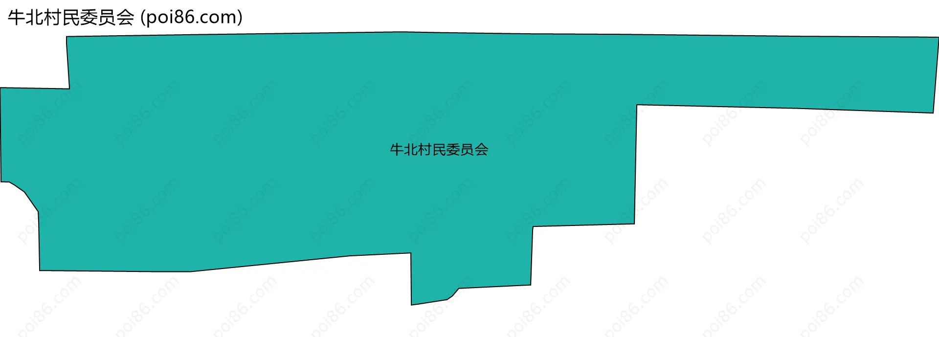 牛北村民委员会边界地图