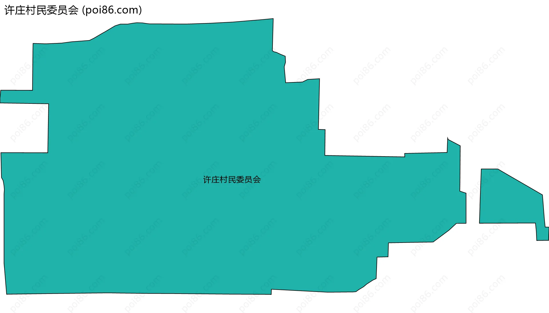 许庄村民委员会边界地图