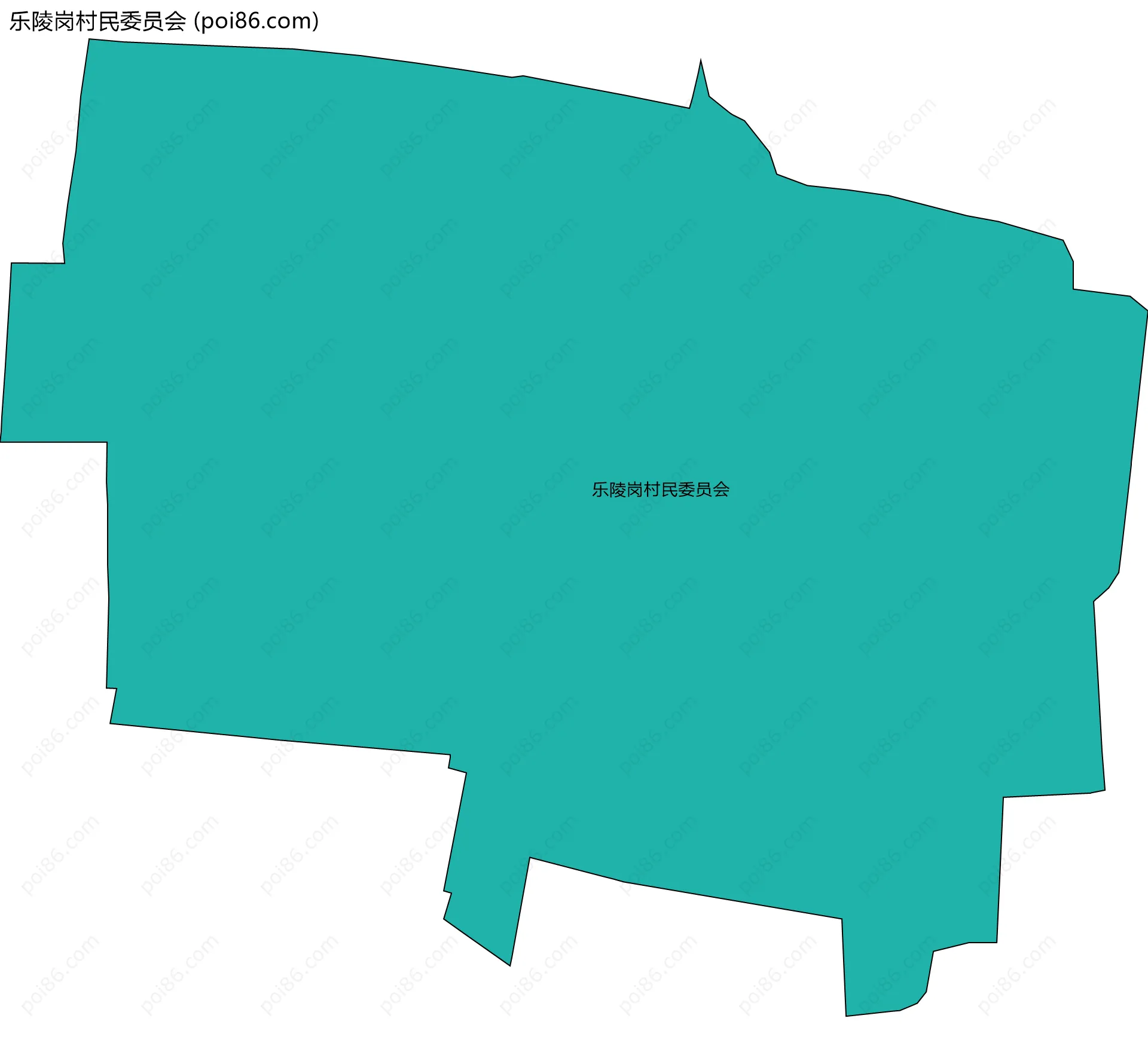 乐陵岗村民委员会边界地图