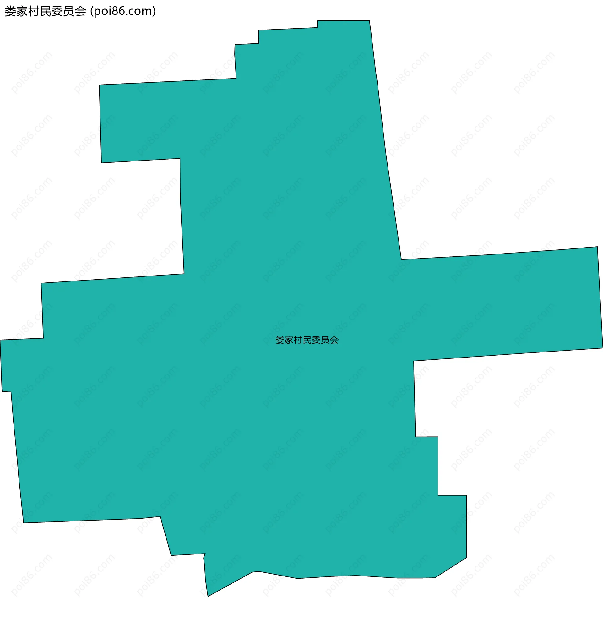 娄家村民委员会边界地图