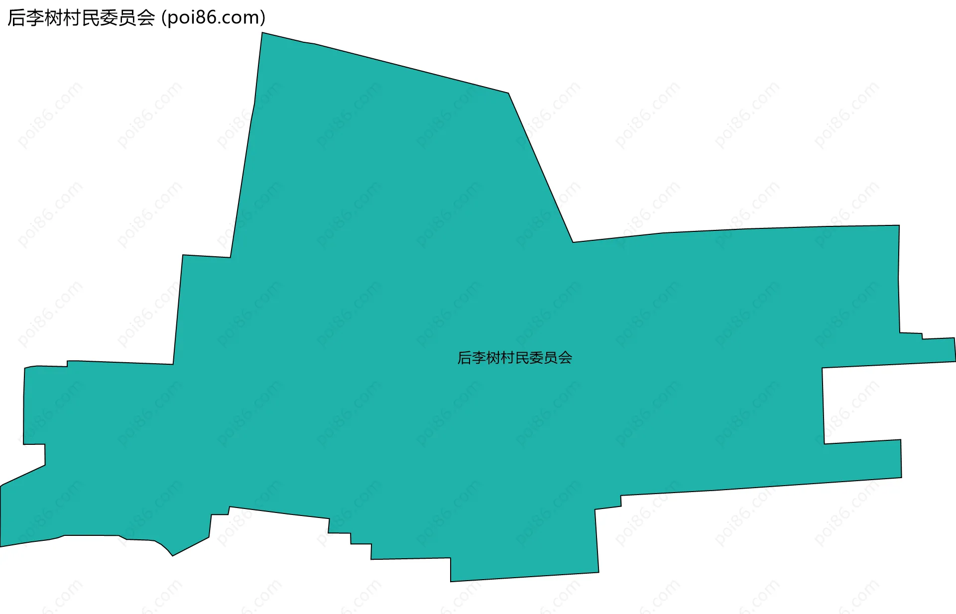 后李树村民委员会边界地图