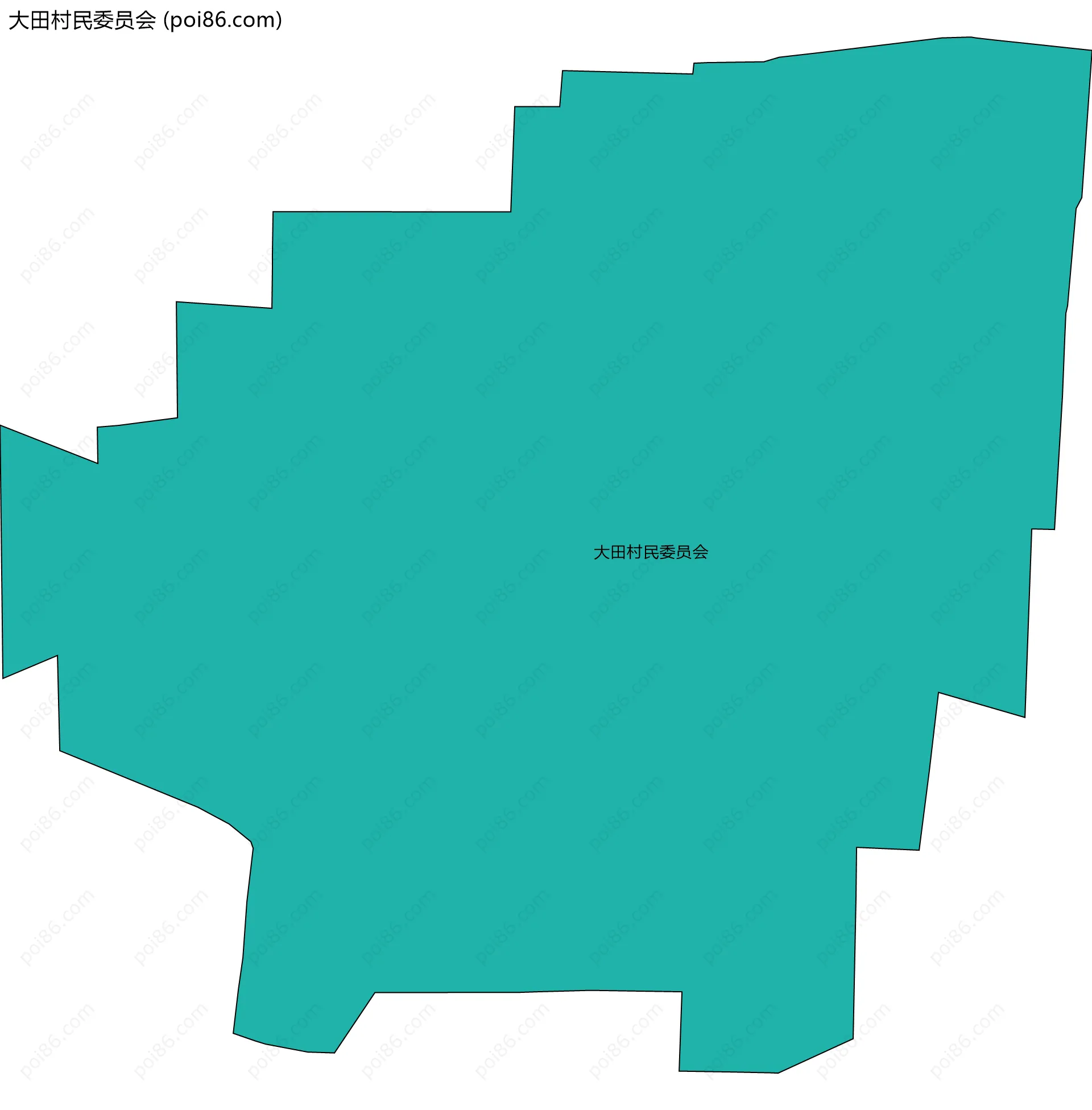 大田村民委员会边界地图