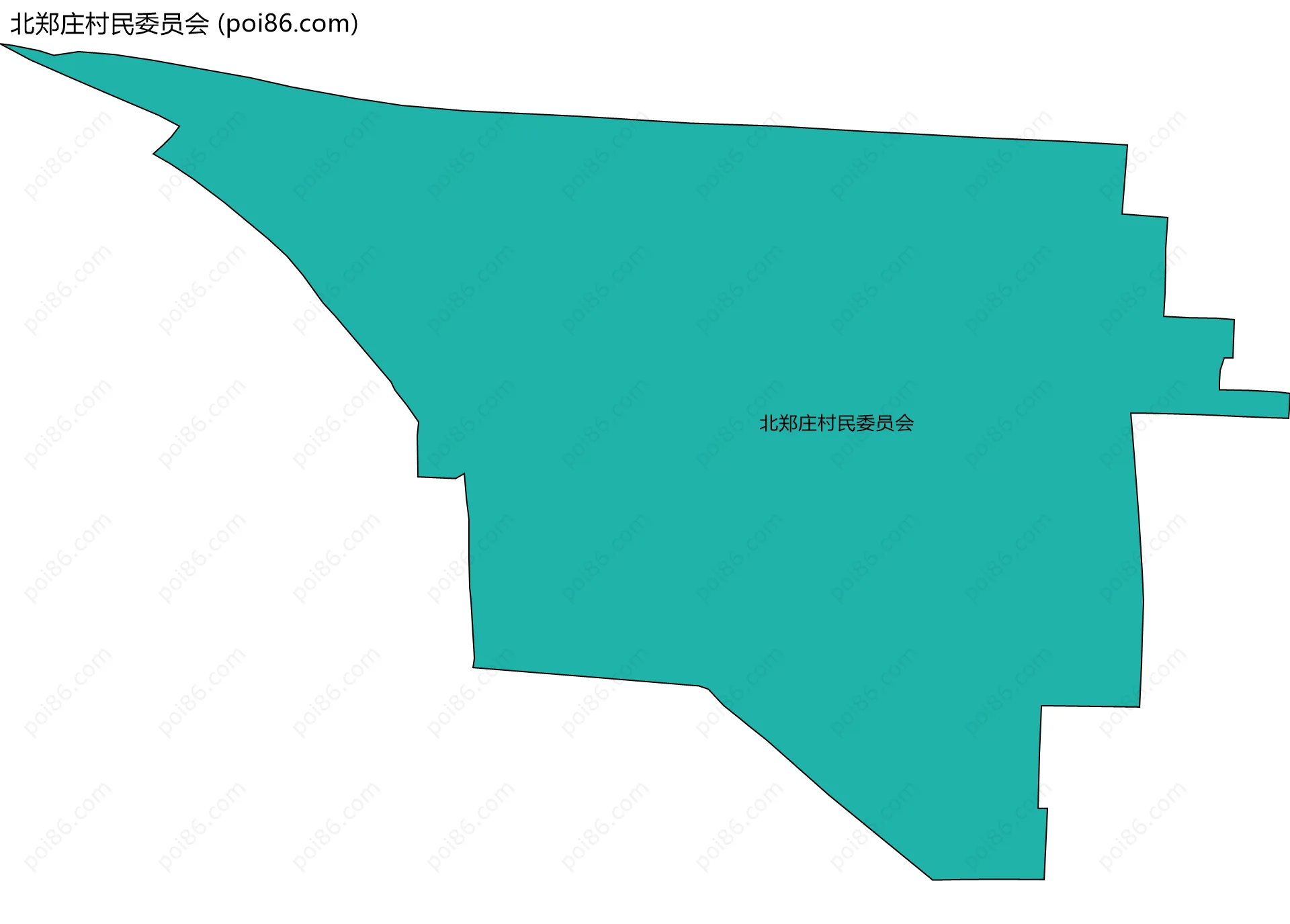 北郑庄村民委员会边界地图