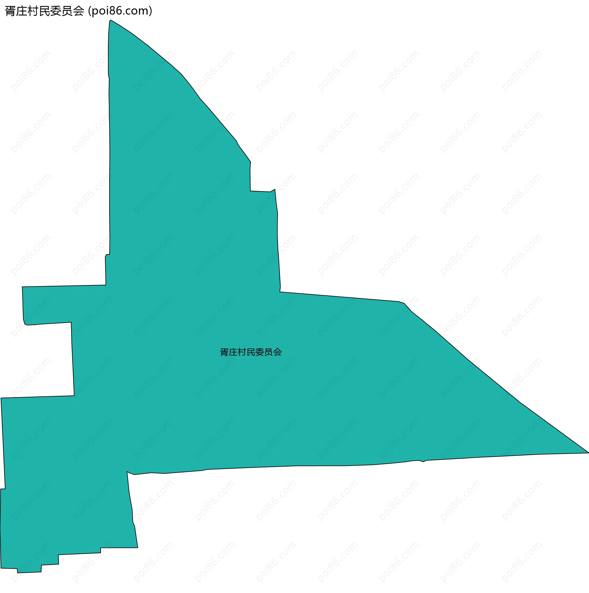 胥庄村民委员会边界地图
