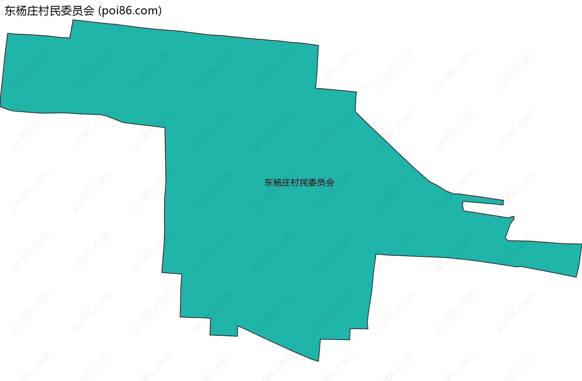 东杨庄村民委员会边界地图