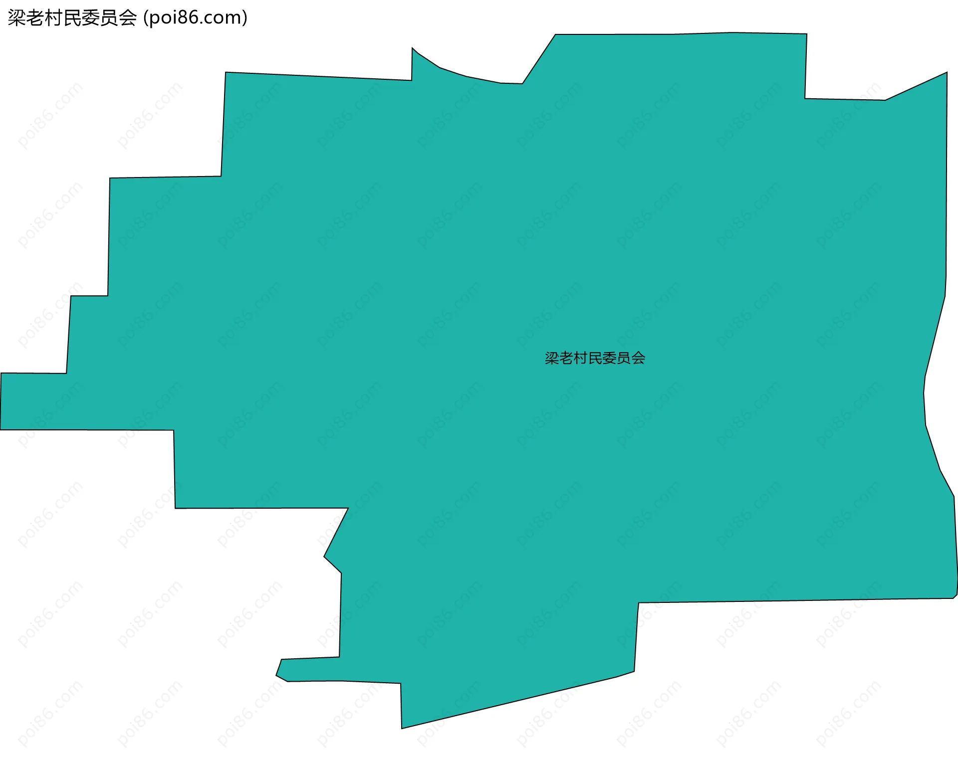 梁老村民委员会边界地图