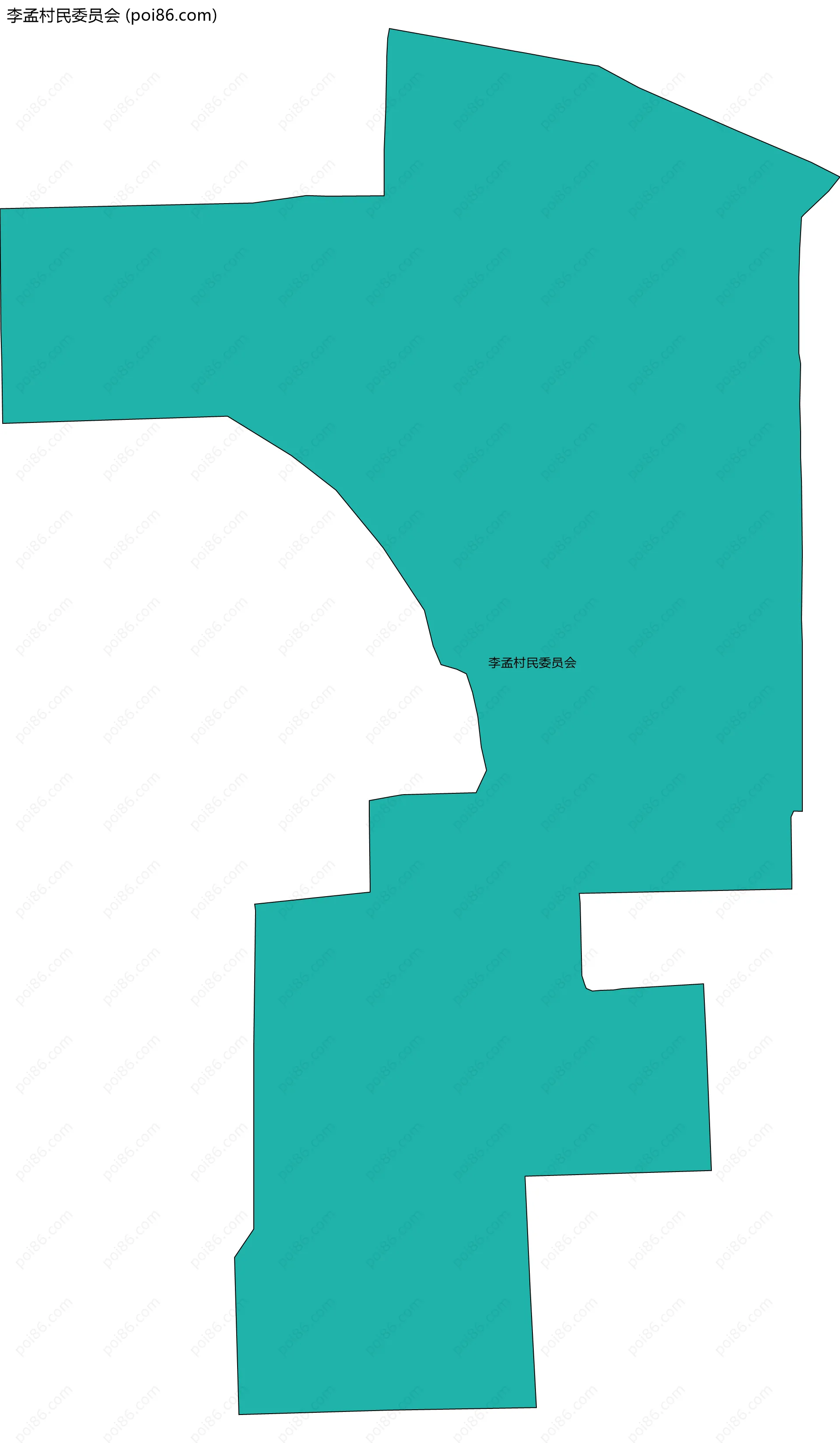 李孟村民委员会边界地图