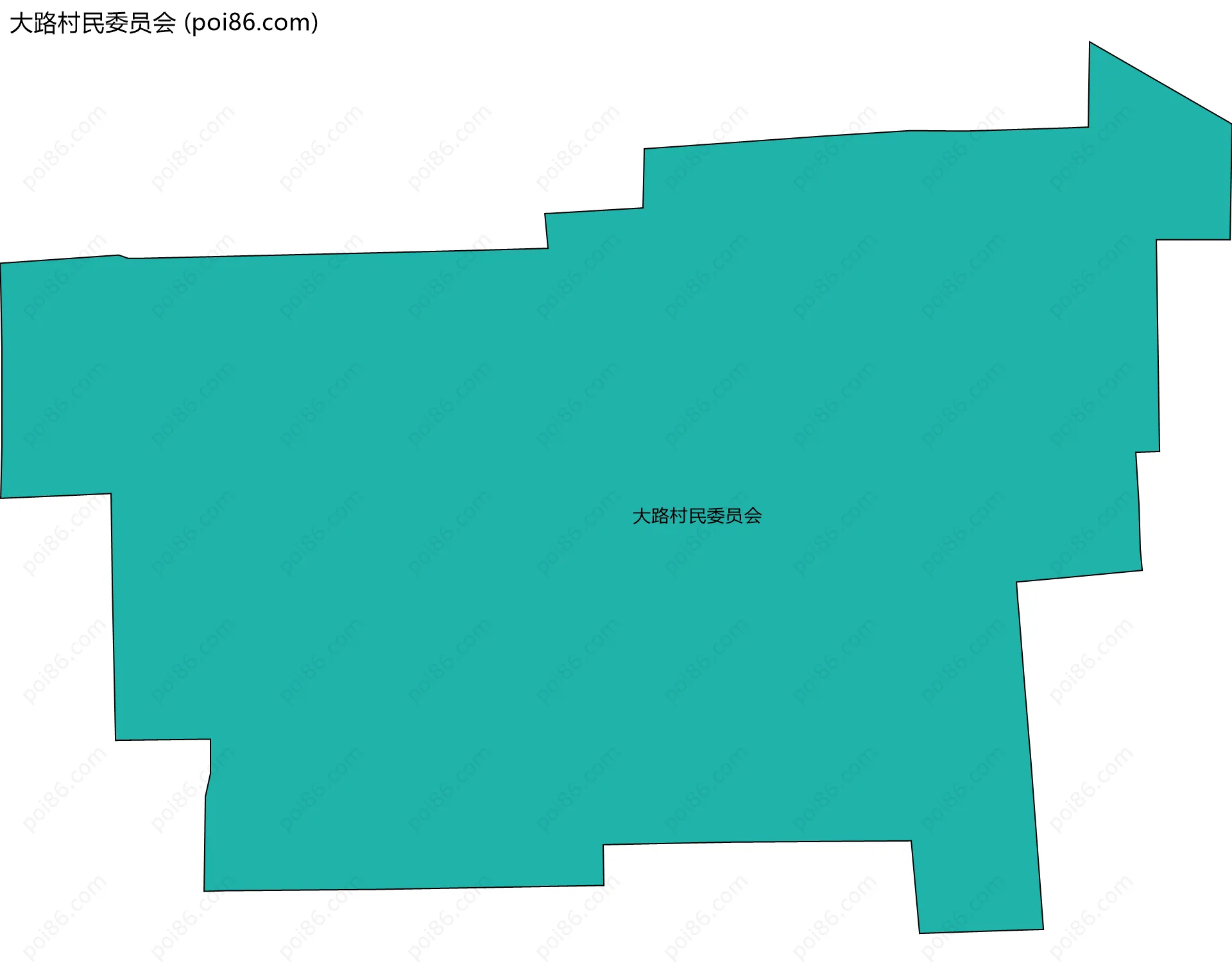 大路村民委员会边界地图