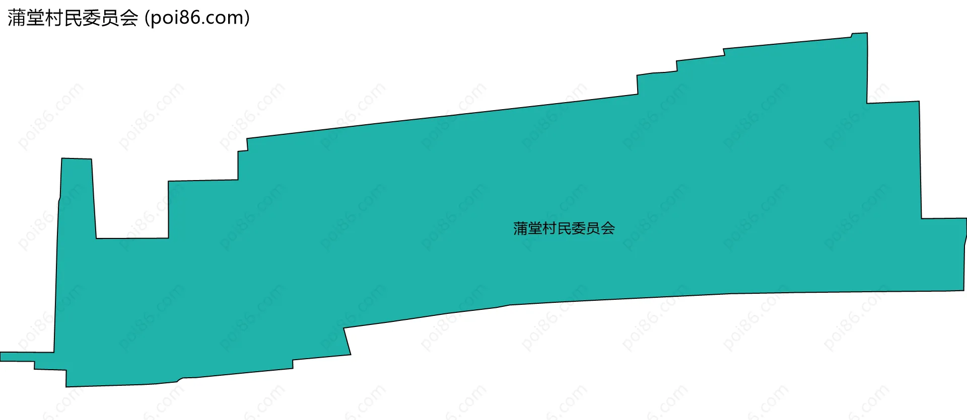 蒲堂村民委员会边界地图