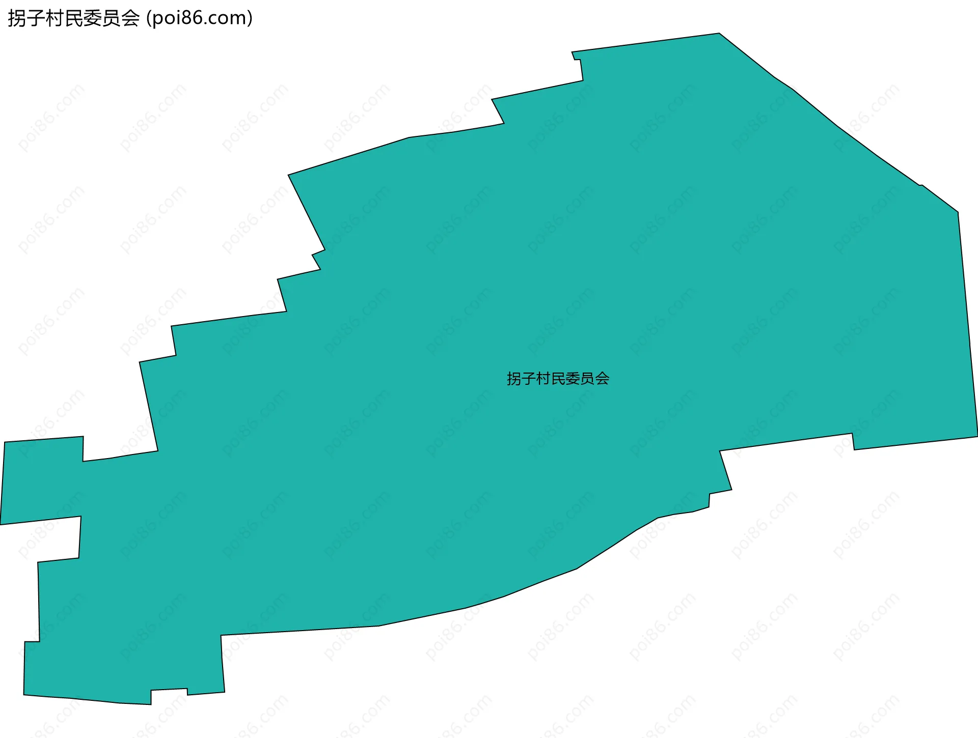拐子村民委员会边界地图