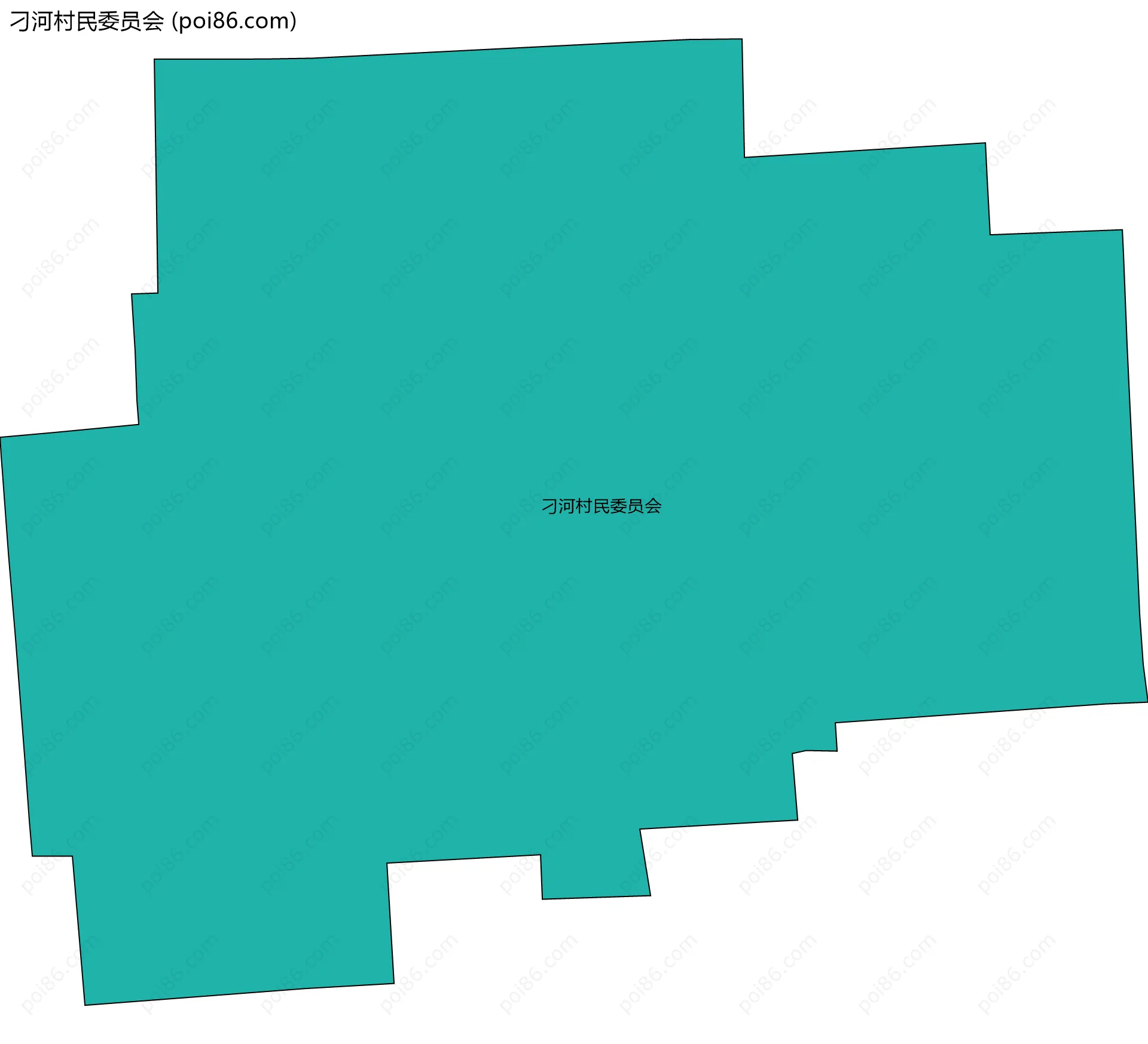 刁河村民委员会边界地图