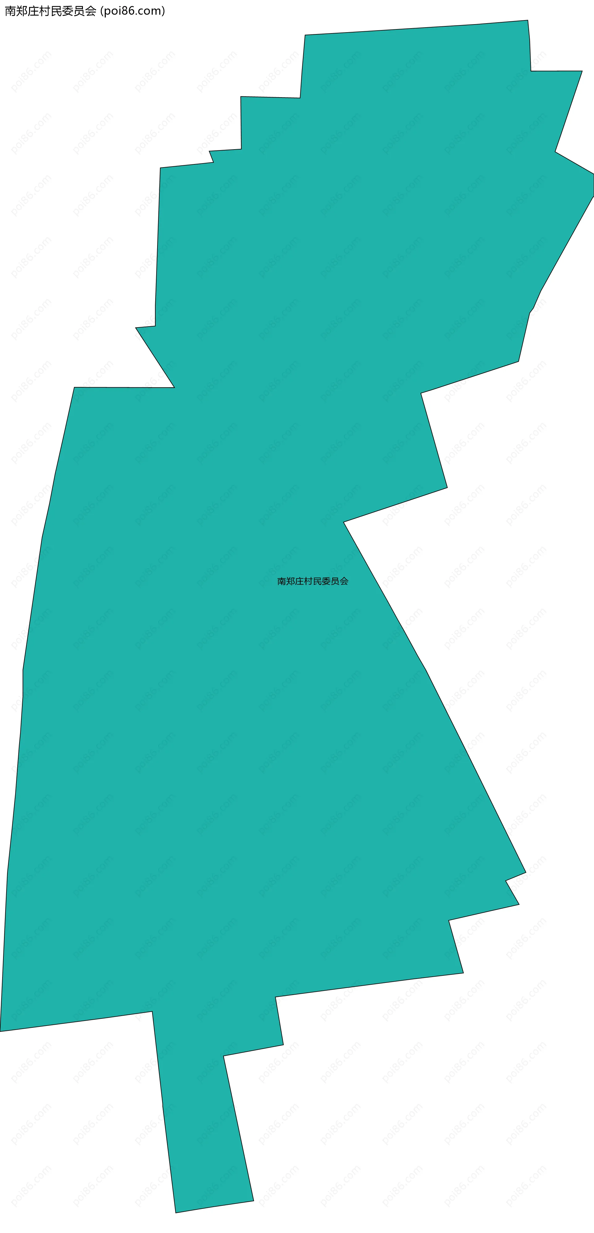 南郑庄村民委员会边界地图