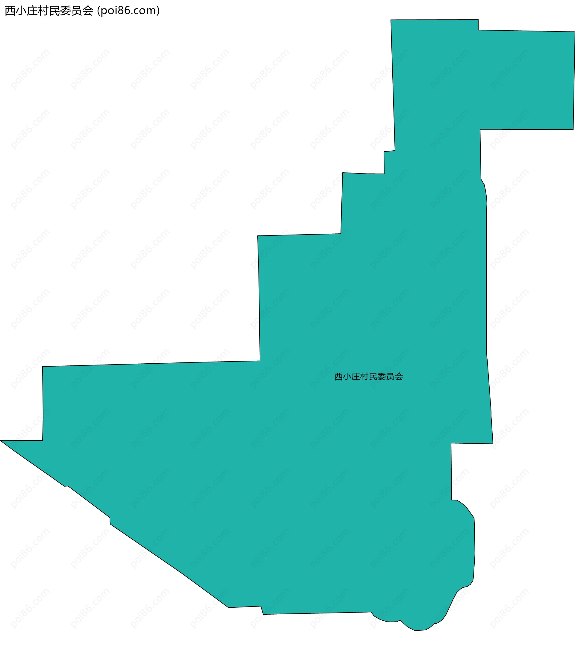 西小庄村民委员会边界地图