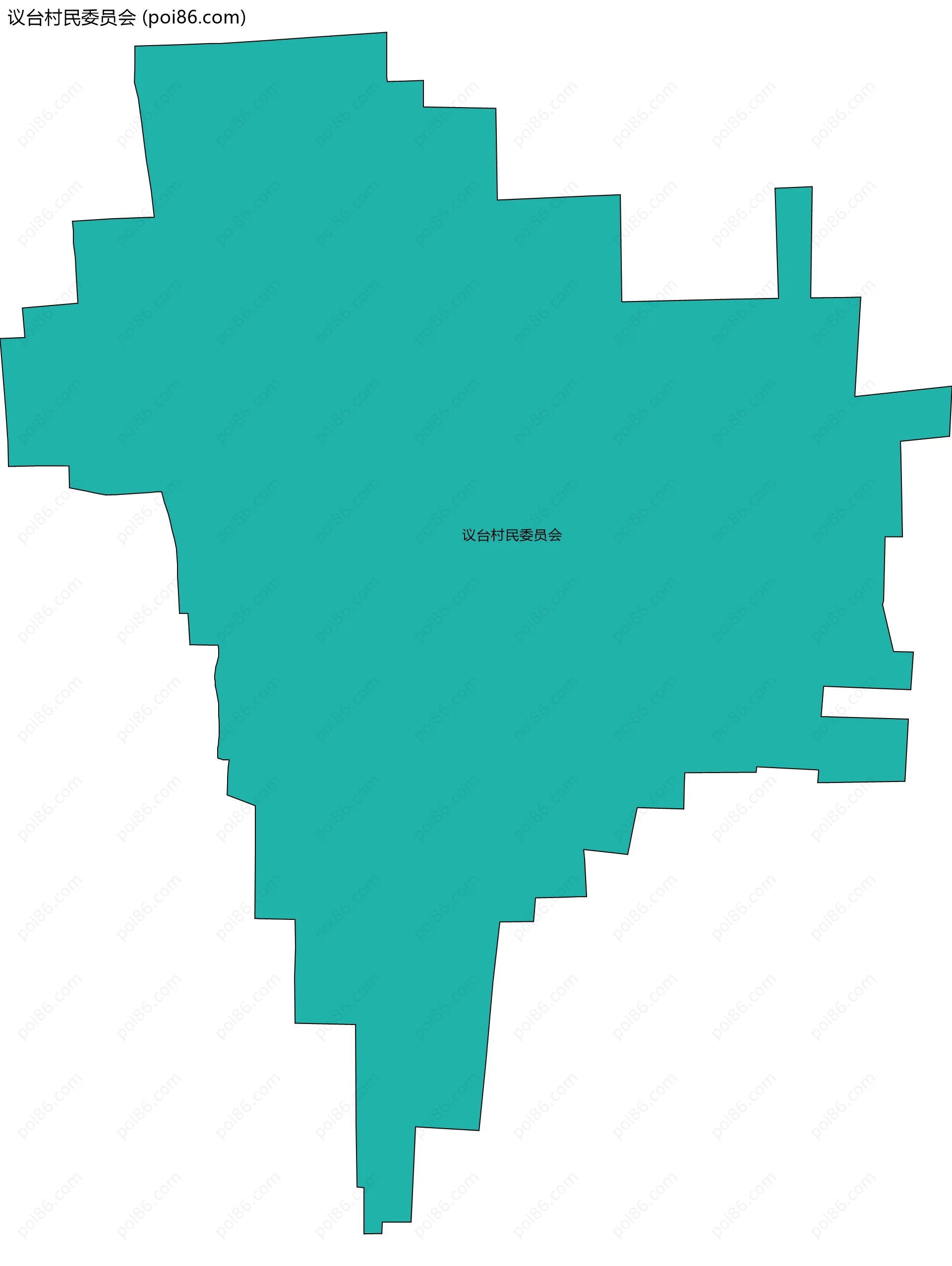 议台村民委员会边界地图