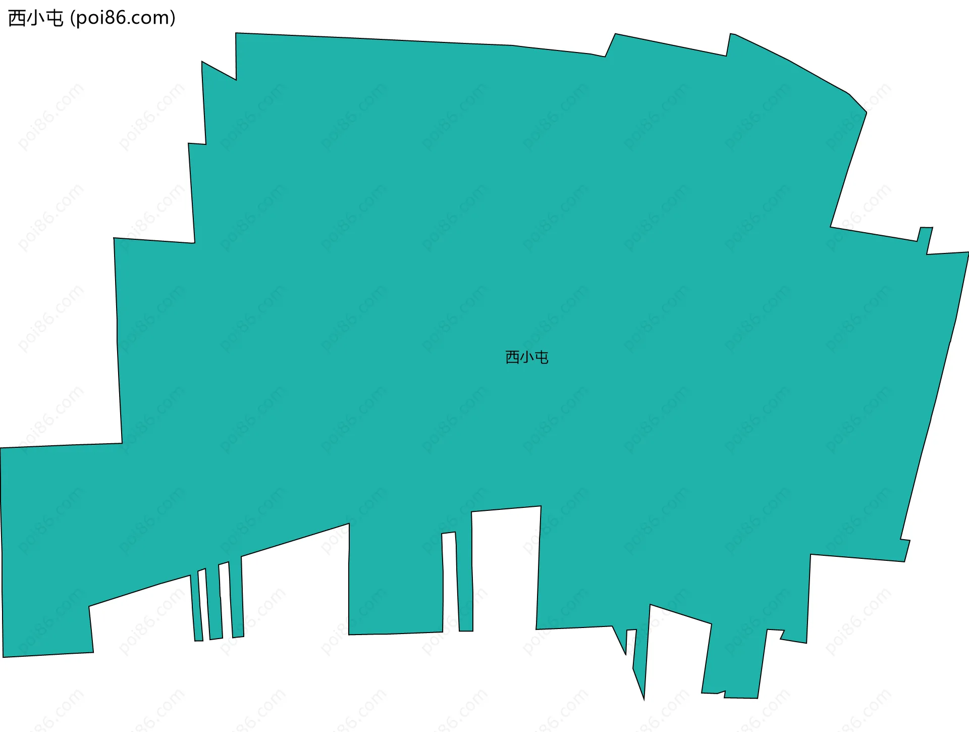 西小屯边界地图