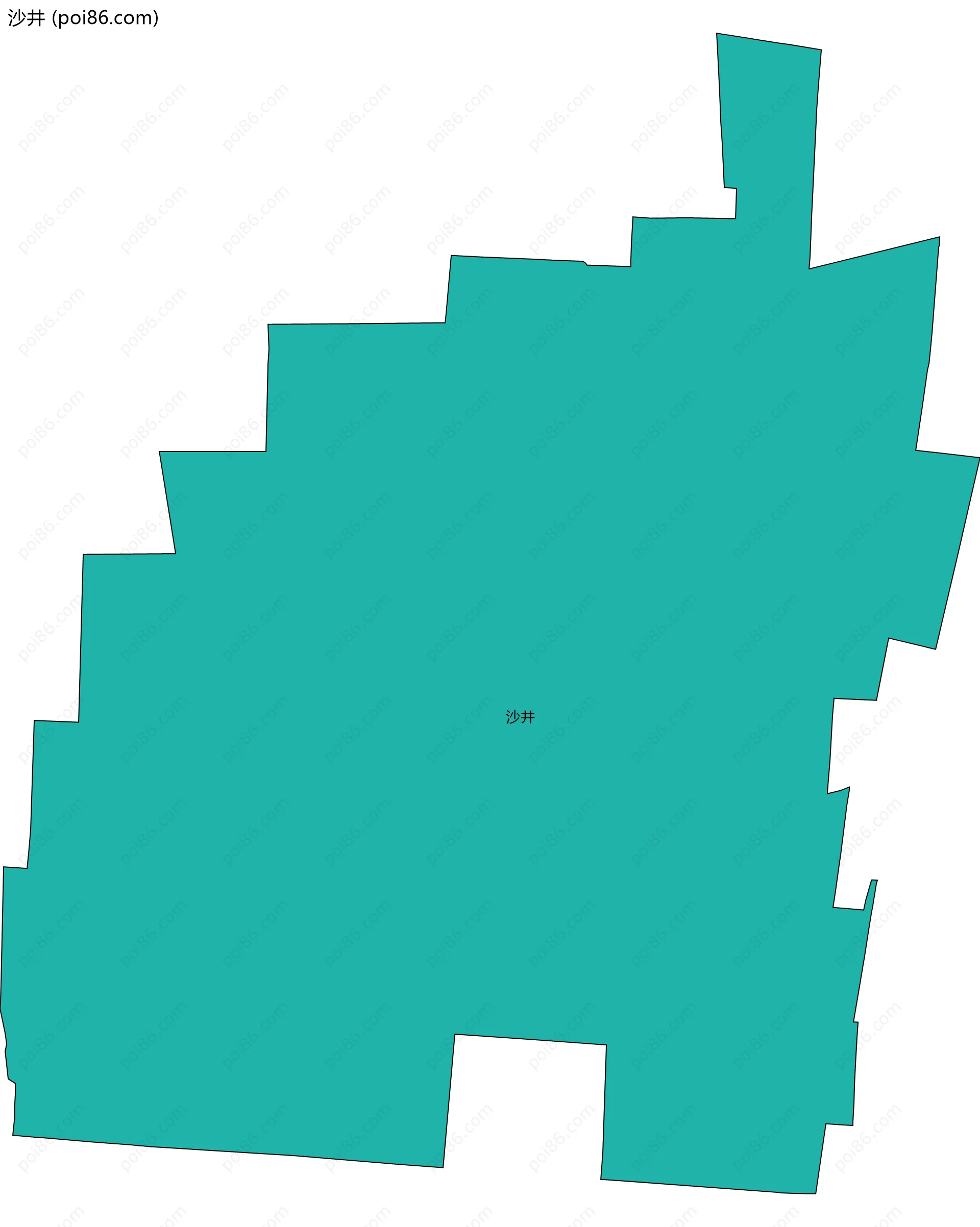 沙井边界地图