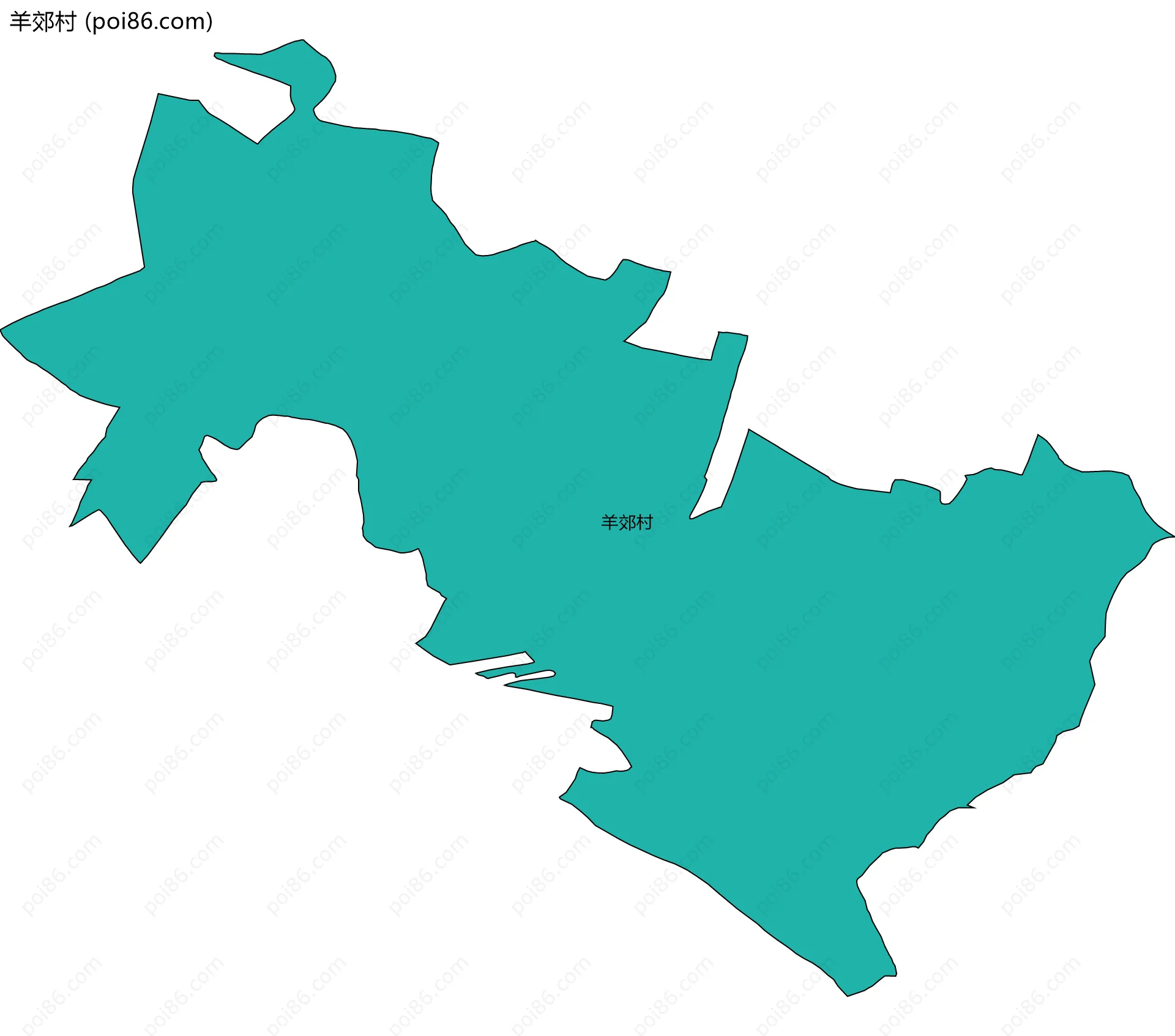 羊郊村边界地图