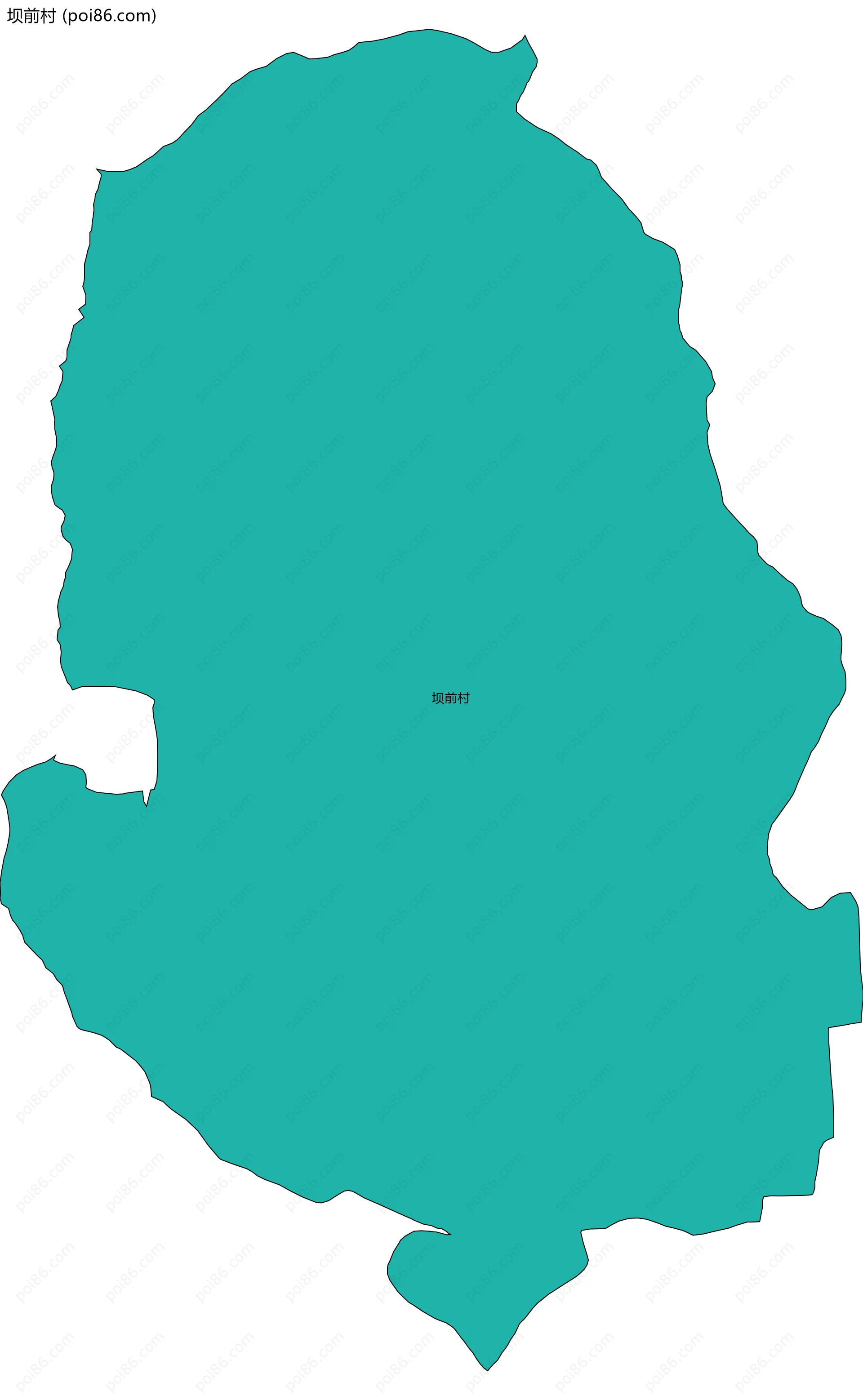 坝前村边界地图