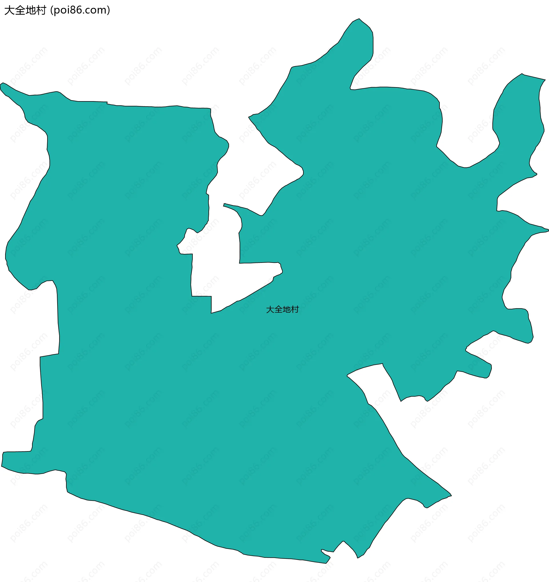 大全地村边界地图