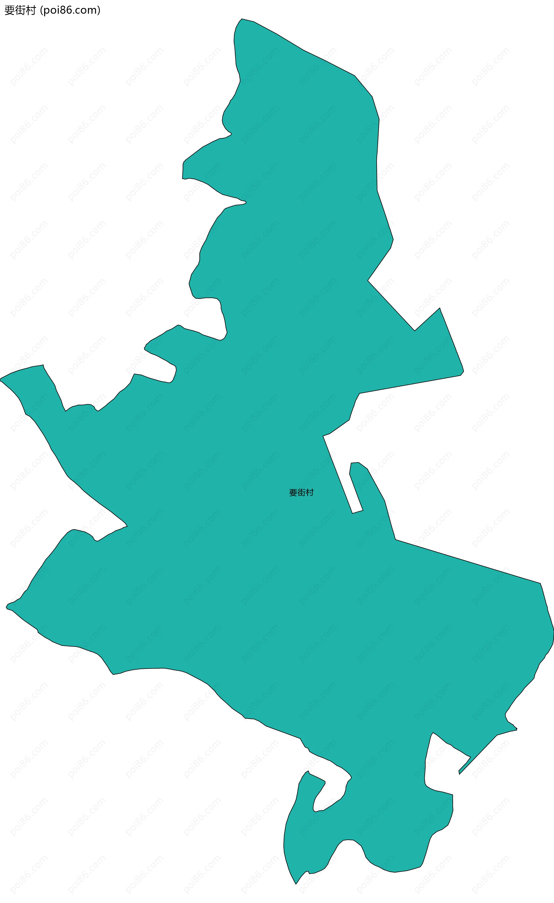 要街村边界地图