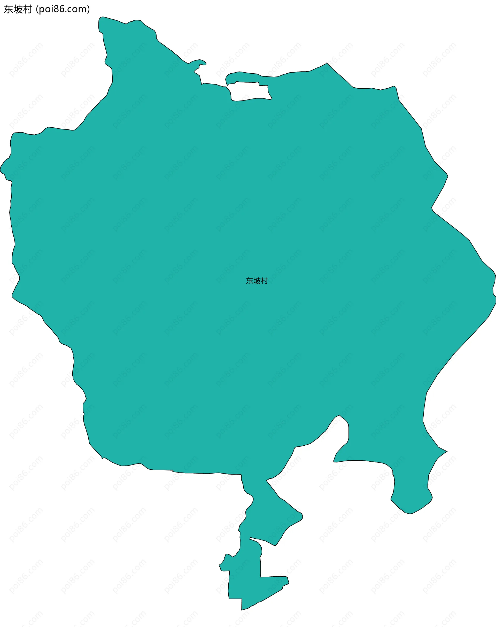 东坡村边界地图