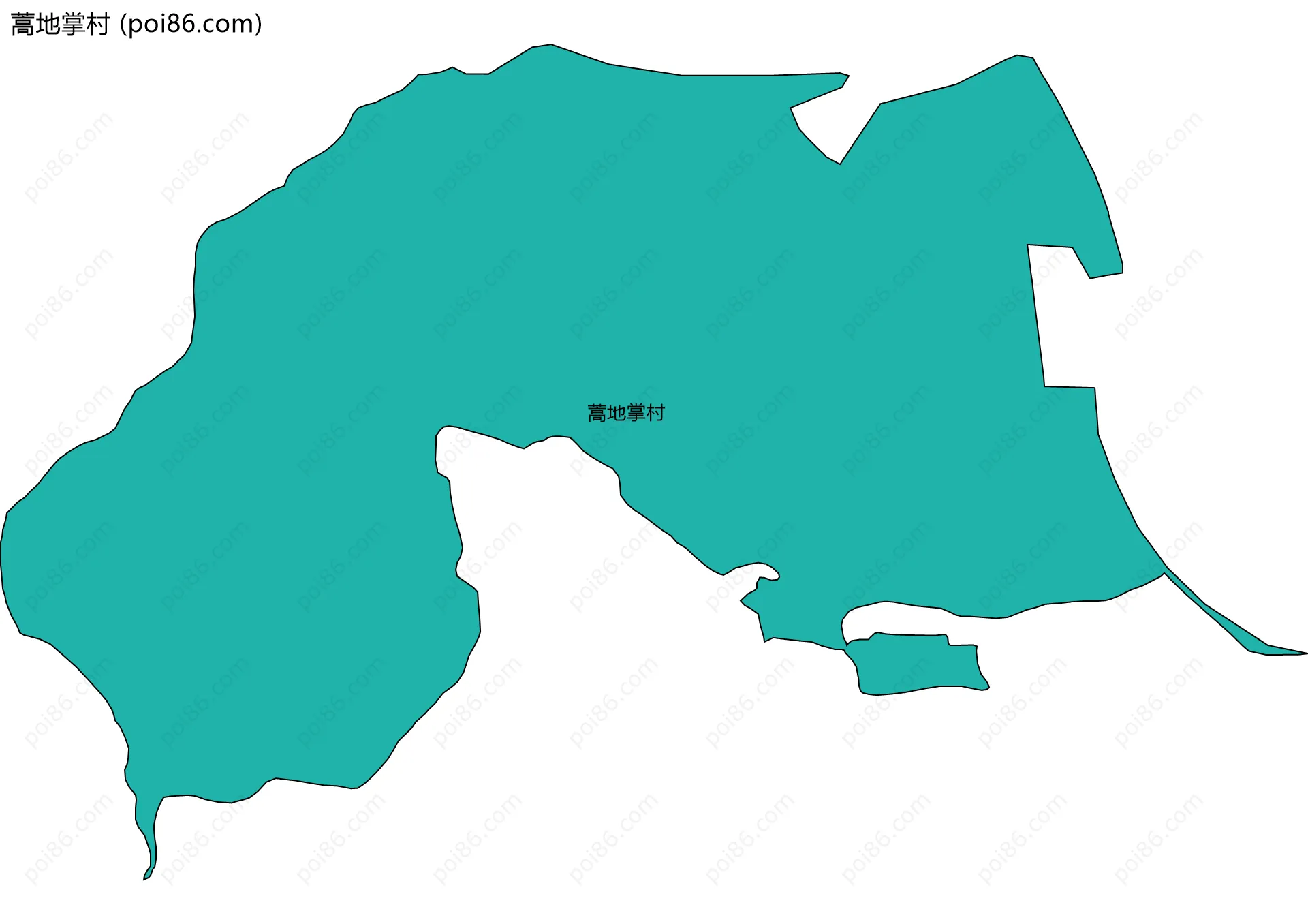 蒿地掌村边界地图