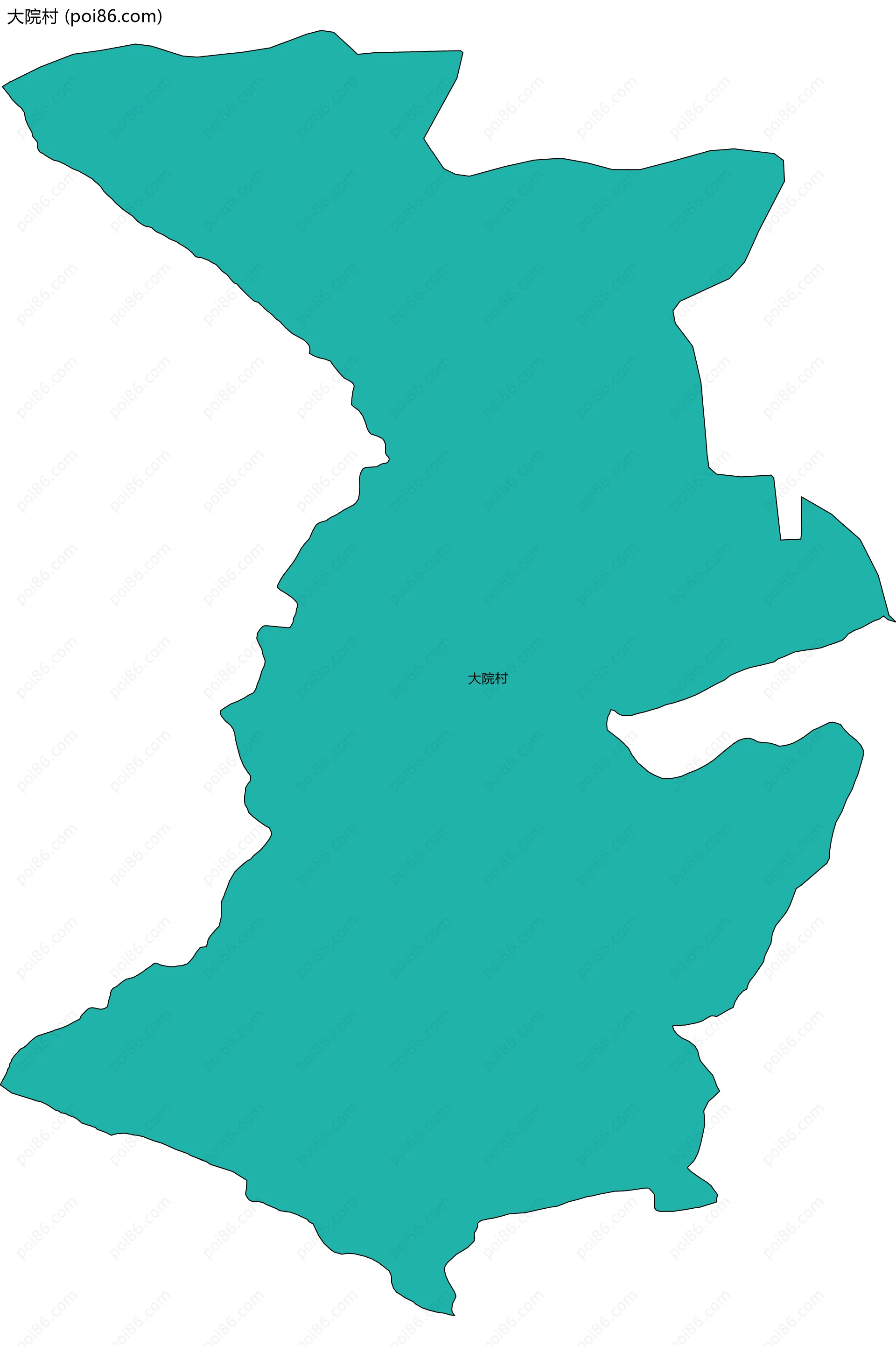 大院村边界地图