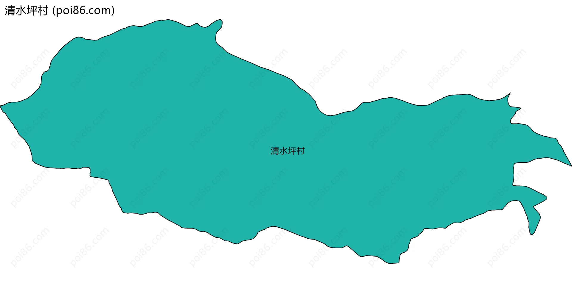 清水坪村边界地图