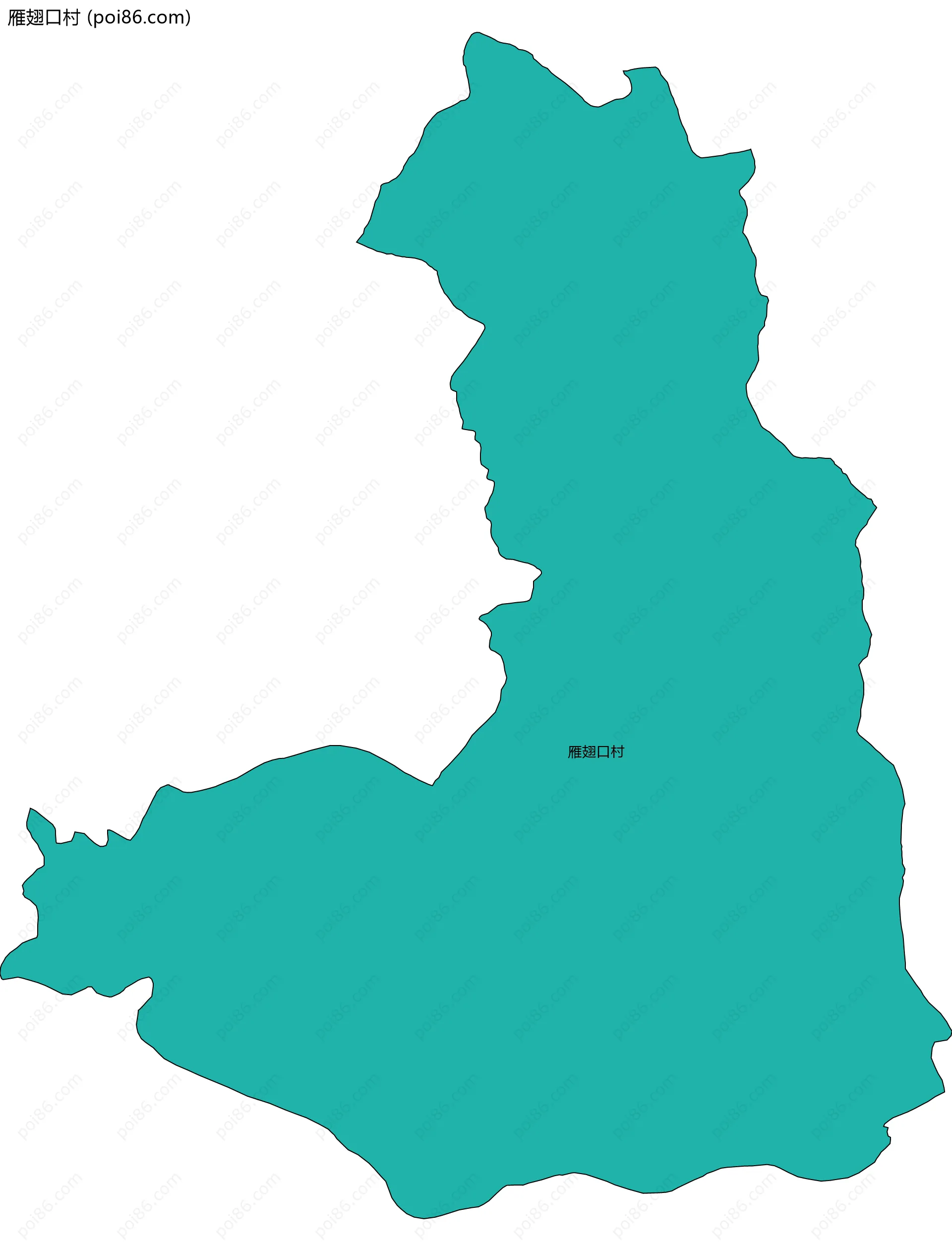 雁翅口村边界地图