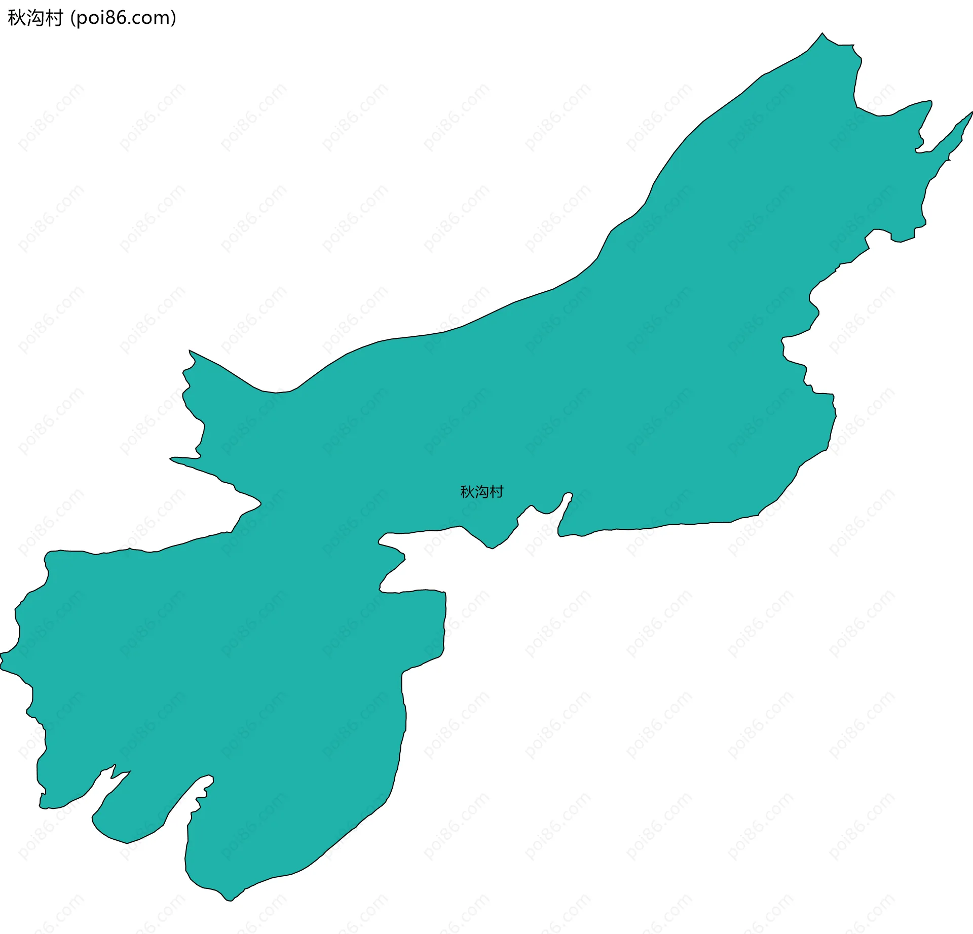 秋沟村边界地图