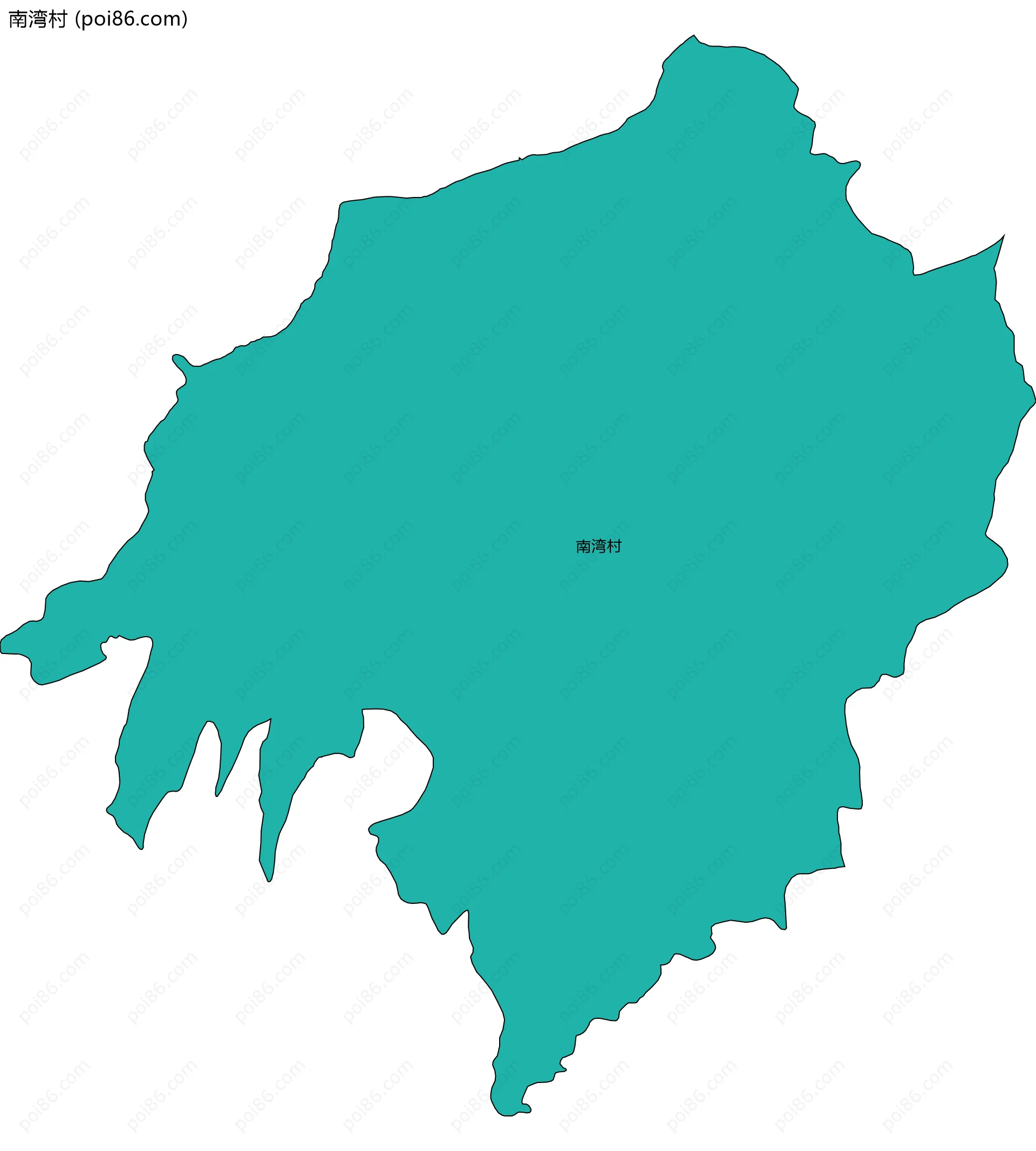 南湾村边界地图