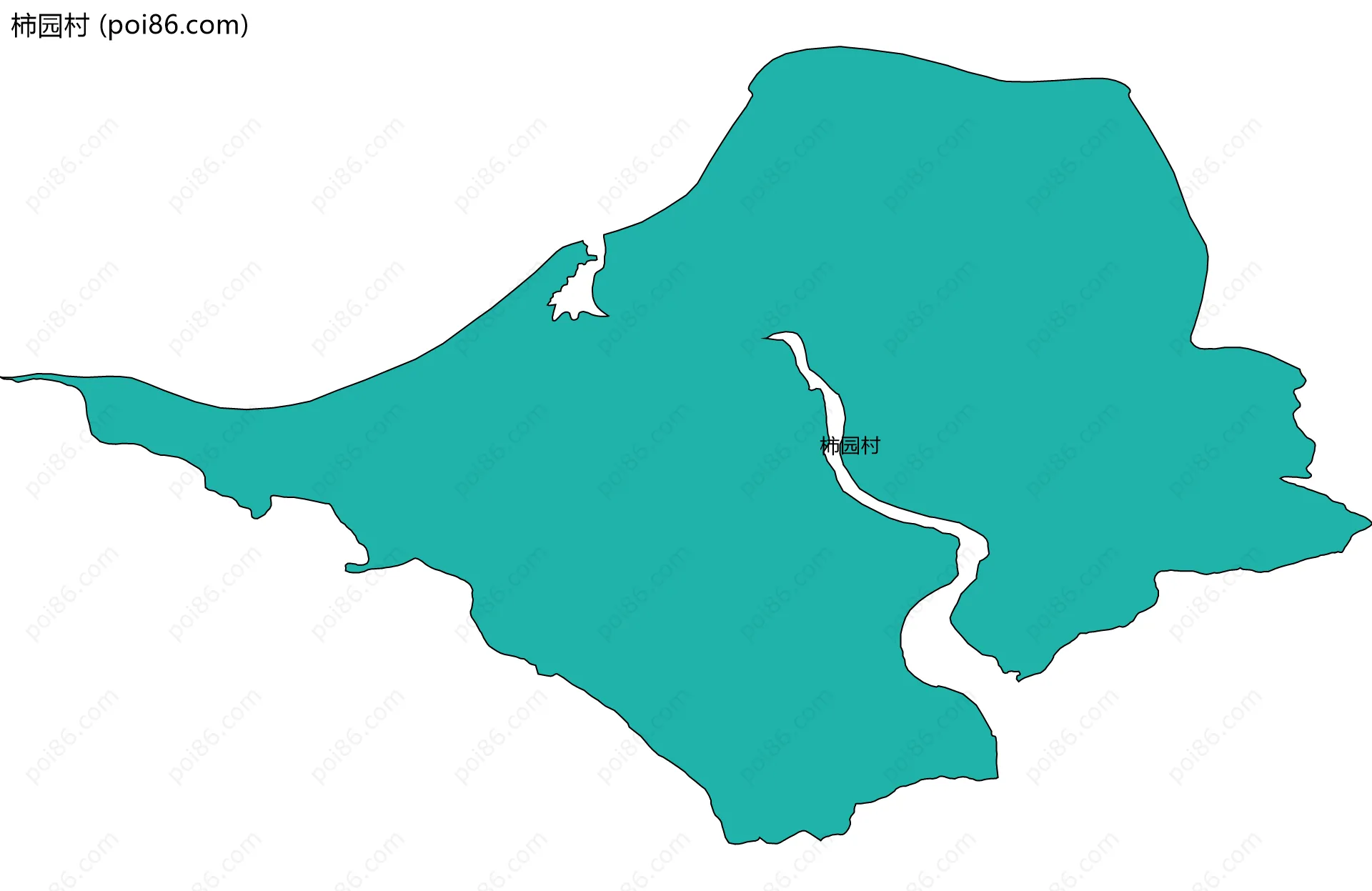 柿园村边界地图