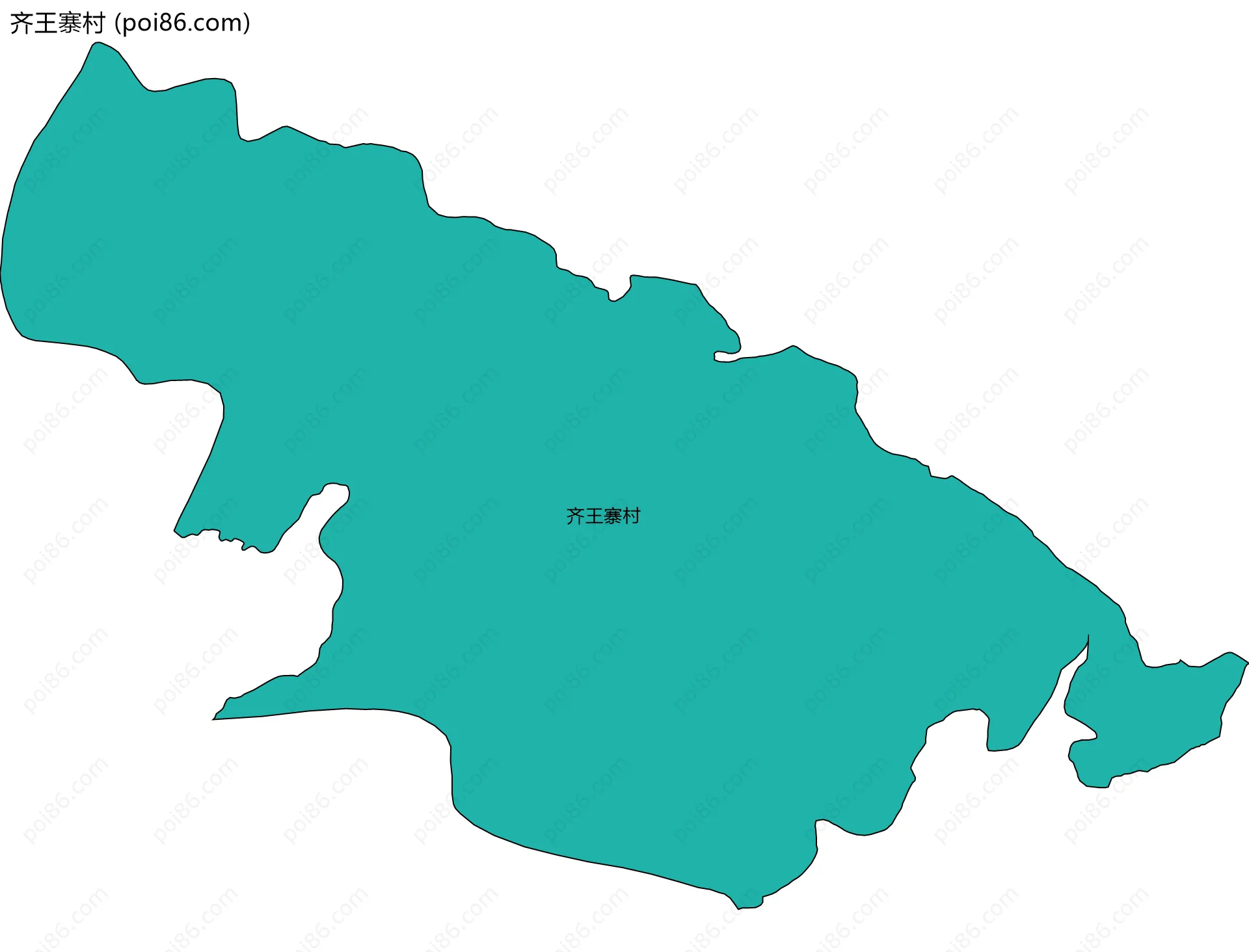 齐王寨村边界地图