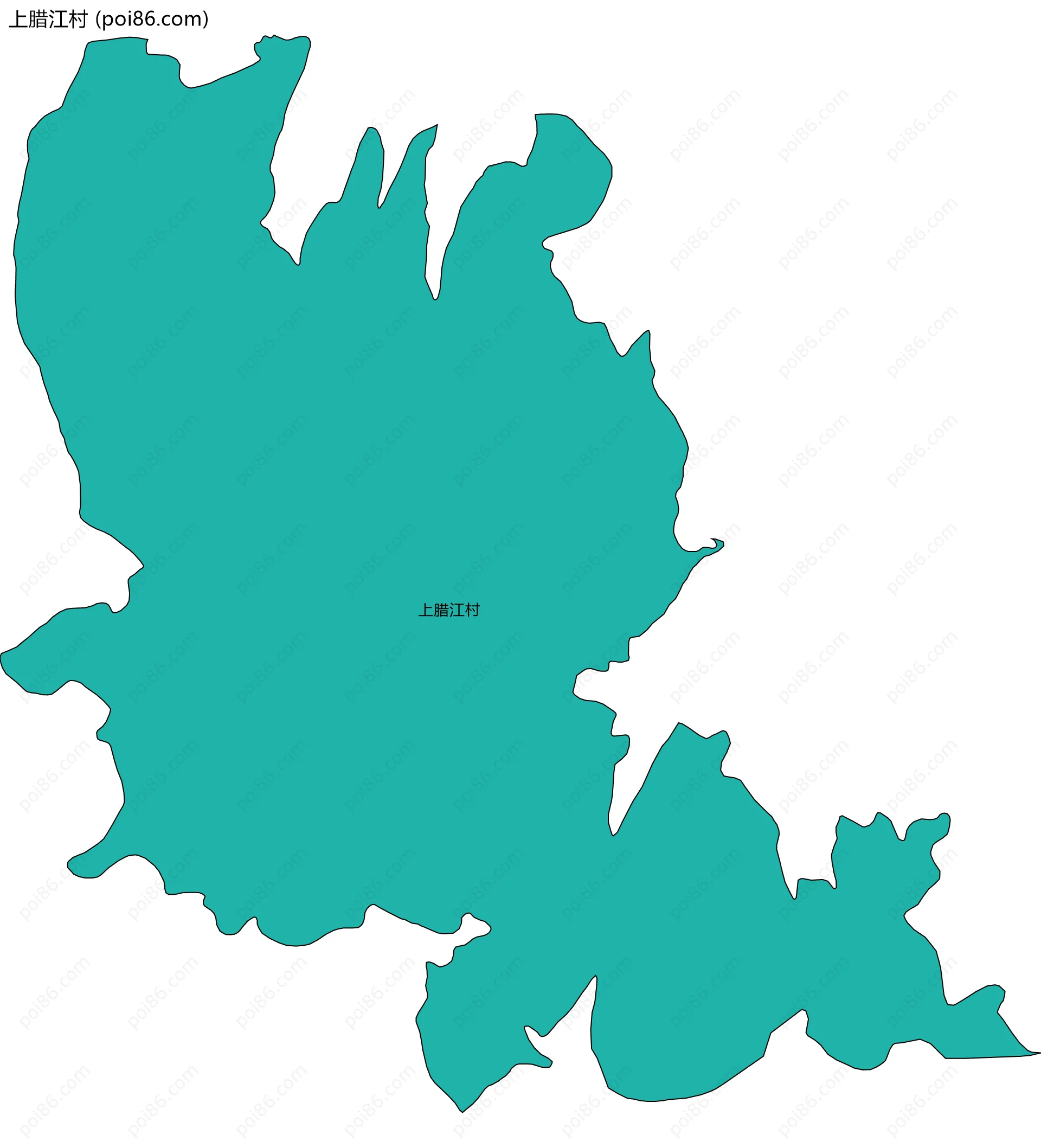 上腊江村边界地图