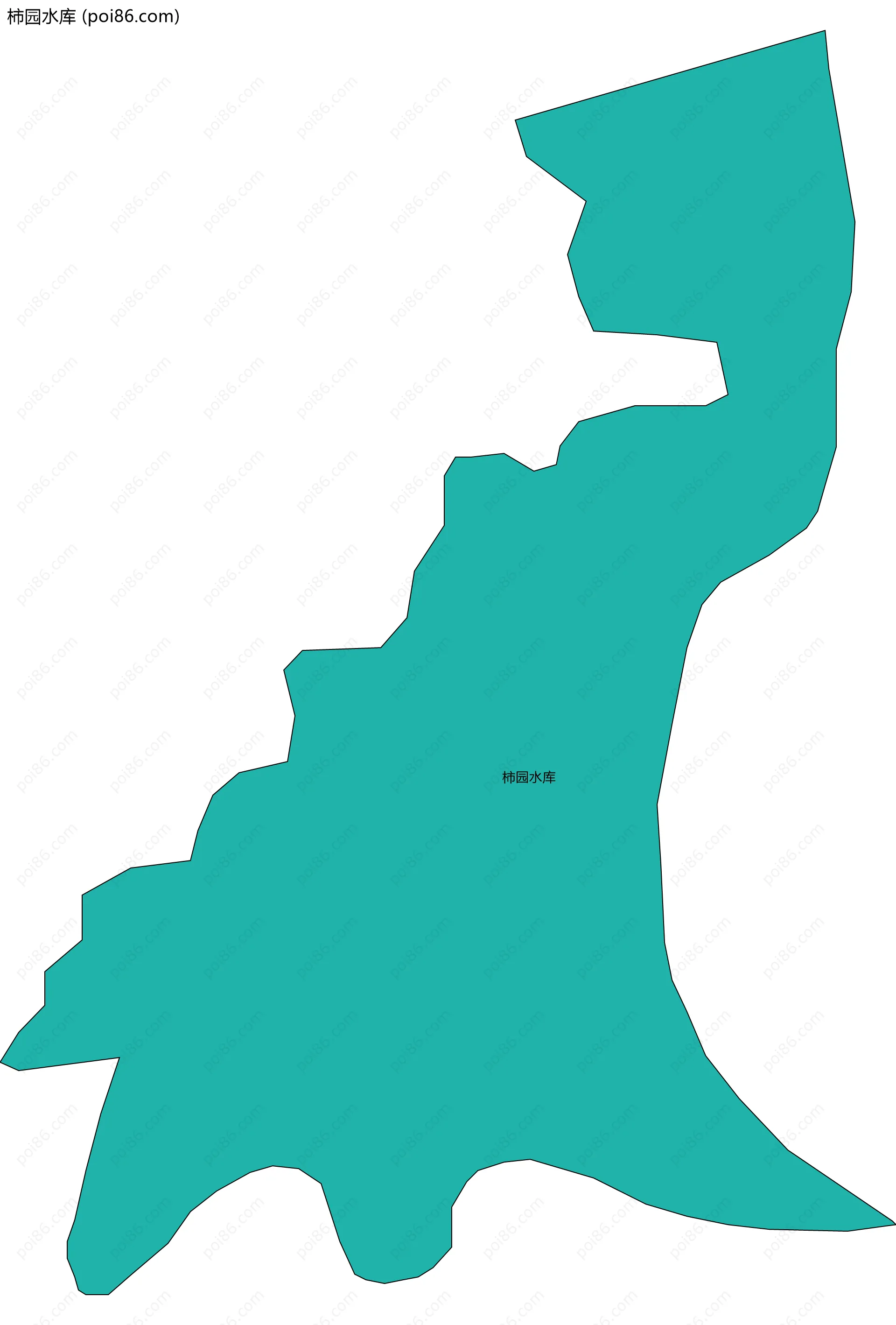柿园水库边界地图