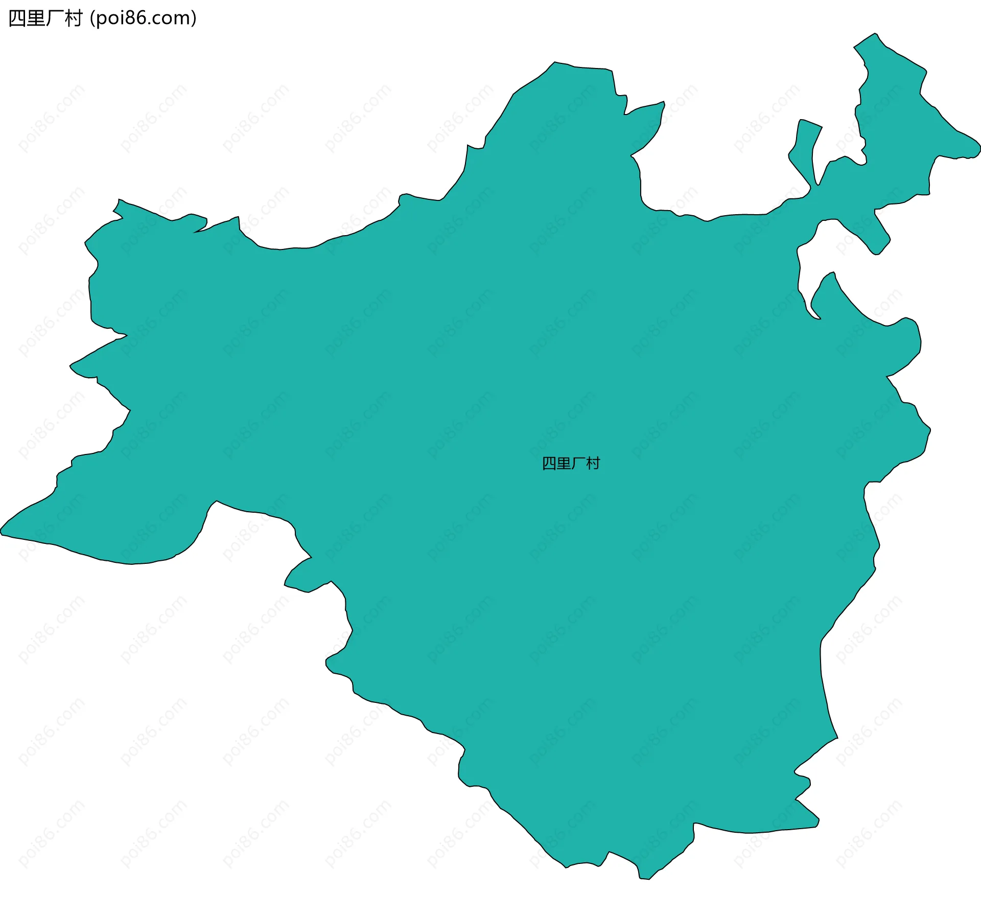 四里厂村边界地图