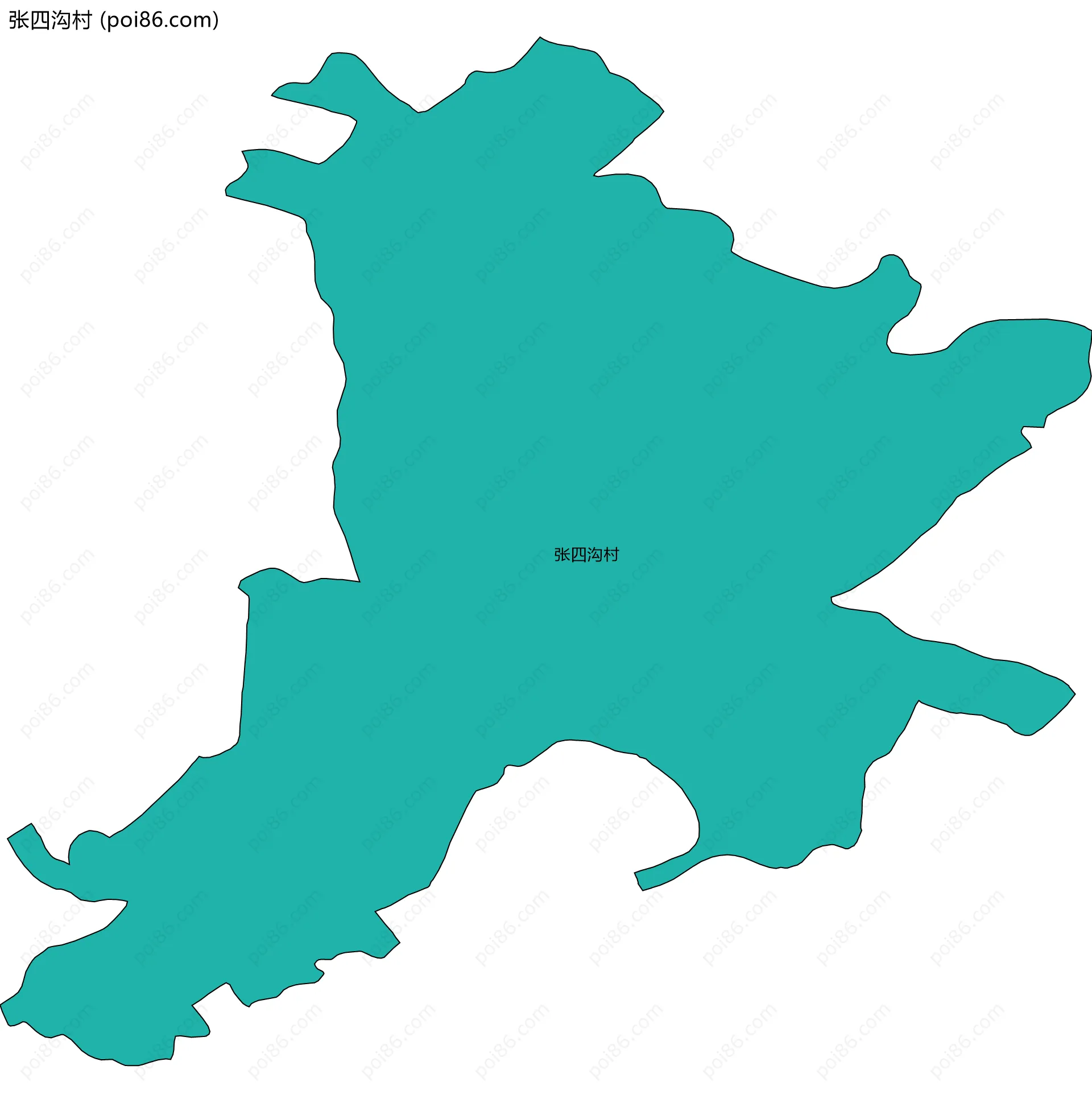 张四沟村边界地图