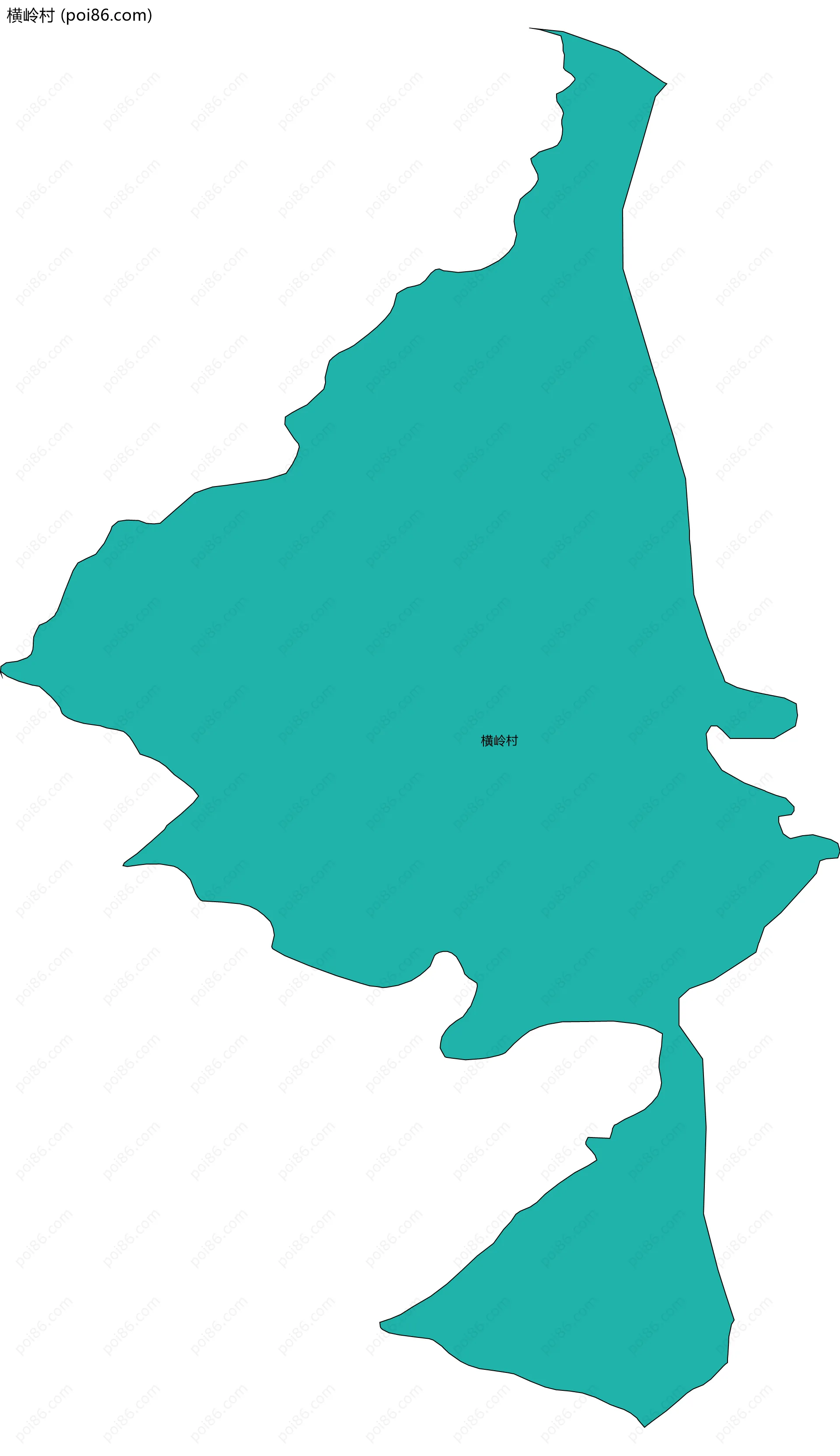 横岭村边界地图