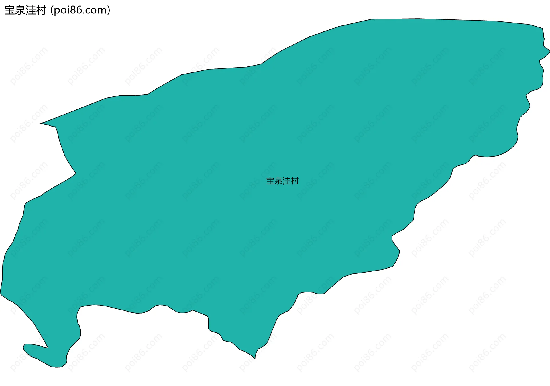 宝泉洼村边界地图