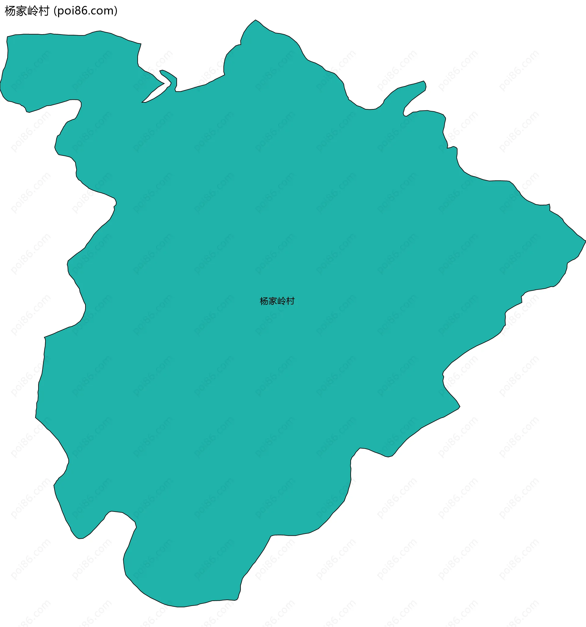 杨家岭村边界地图