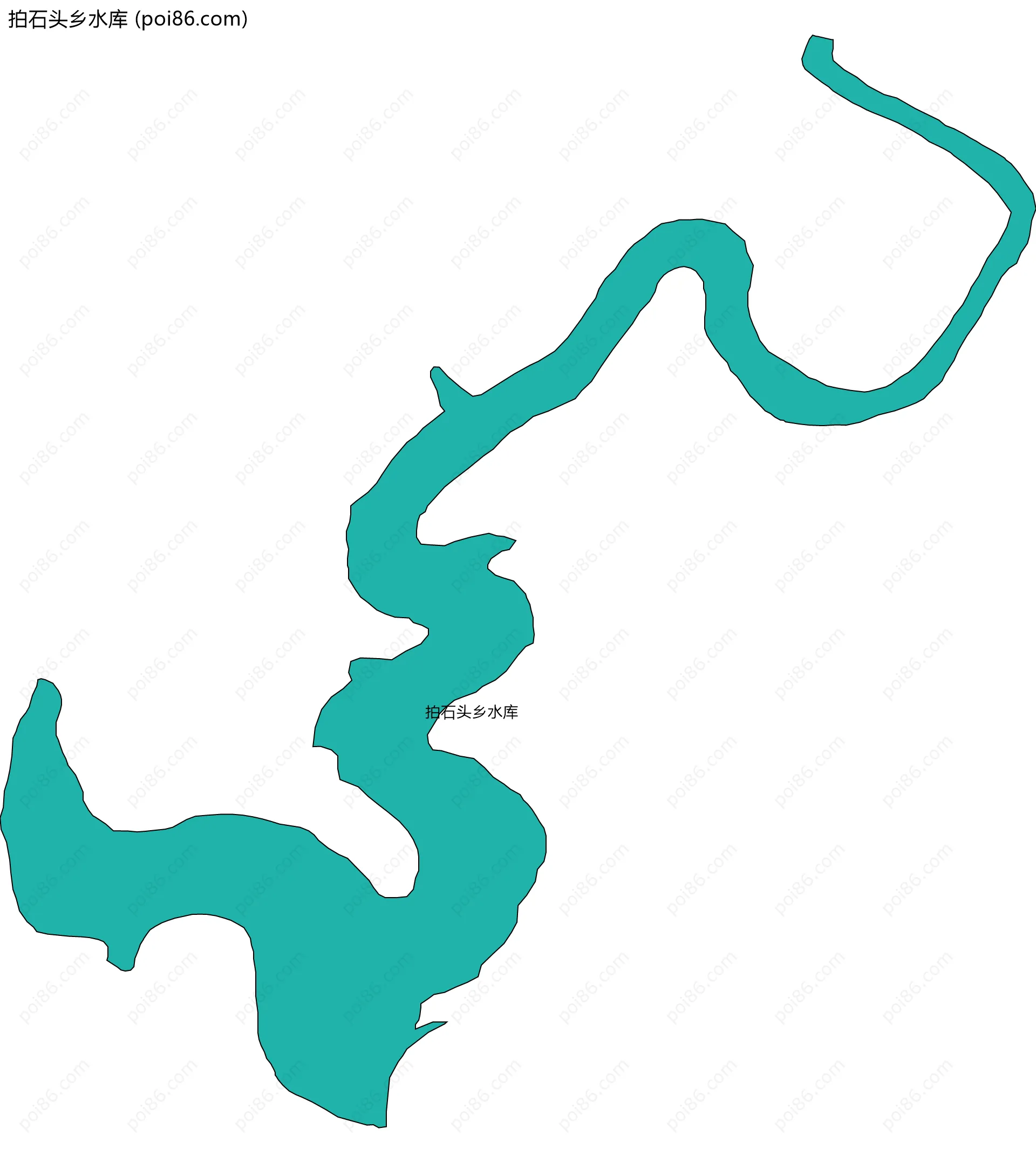 拍石头乡水库边界地图
