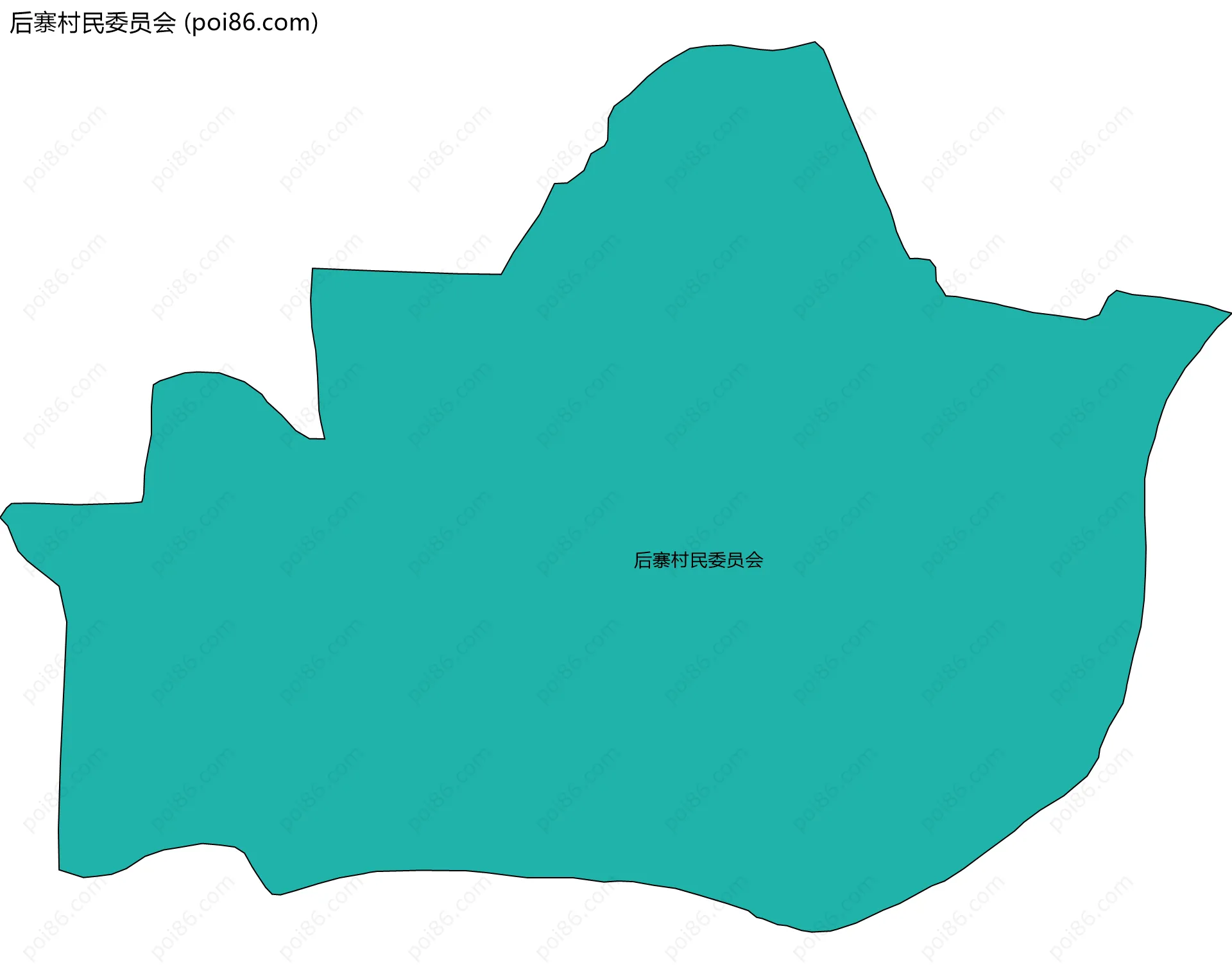 后寨村民委员会边界地图