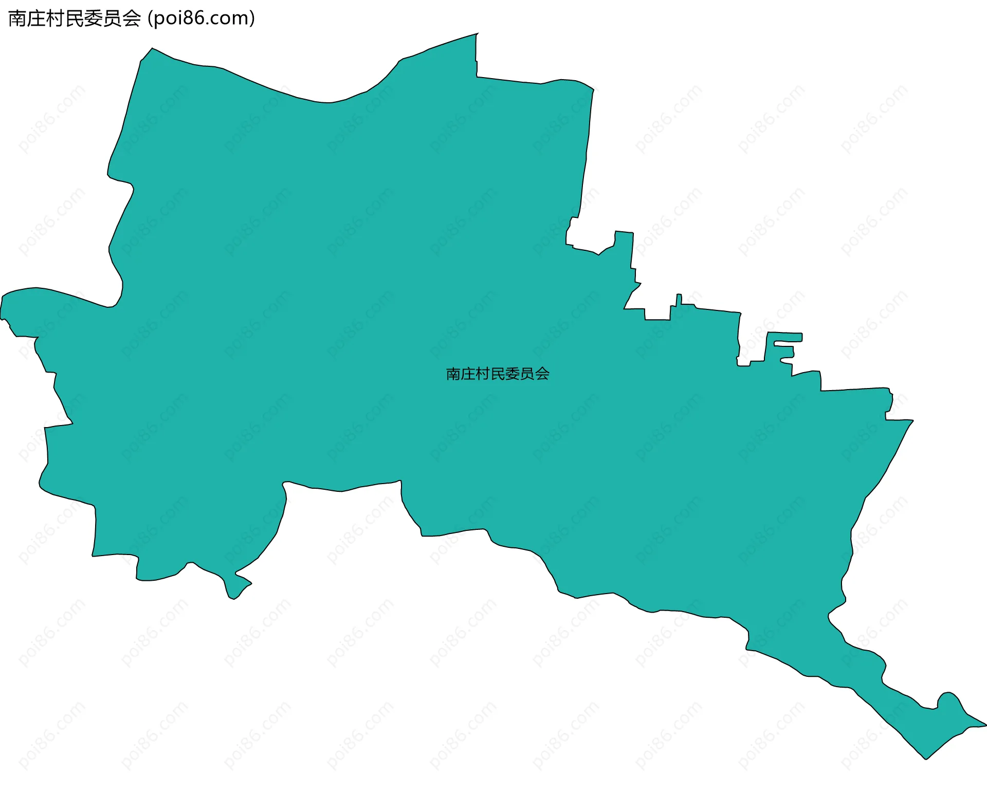 南庄村民委员会边界地图