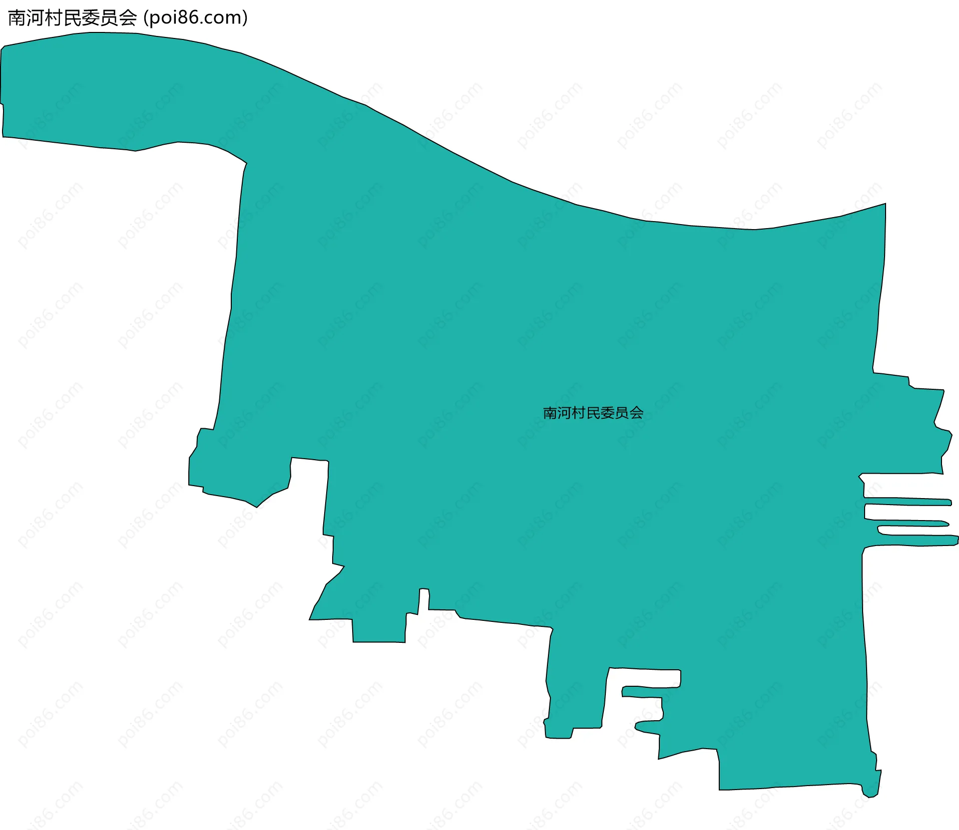 南河村民委员会边界地图